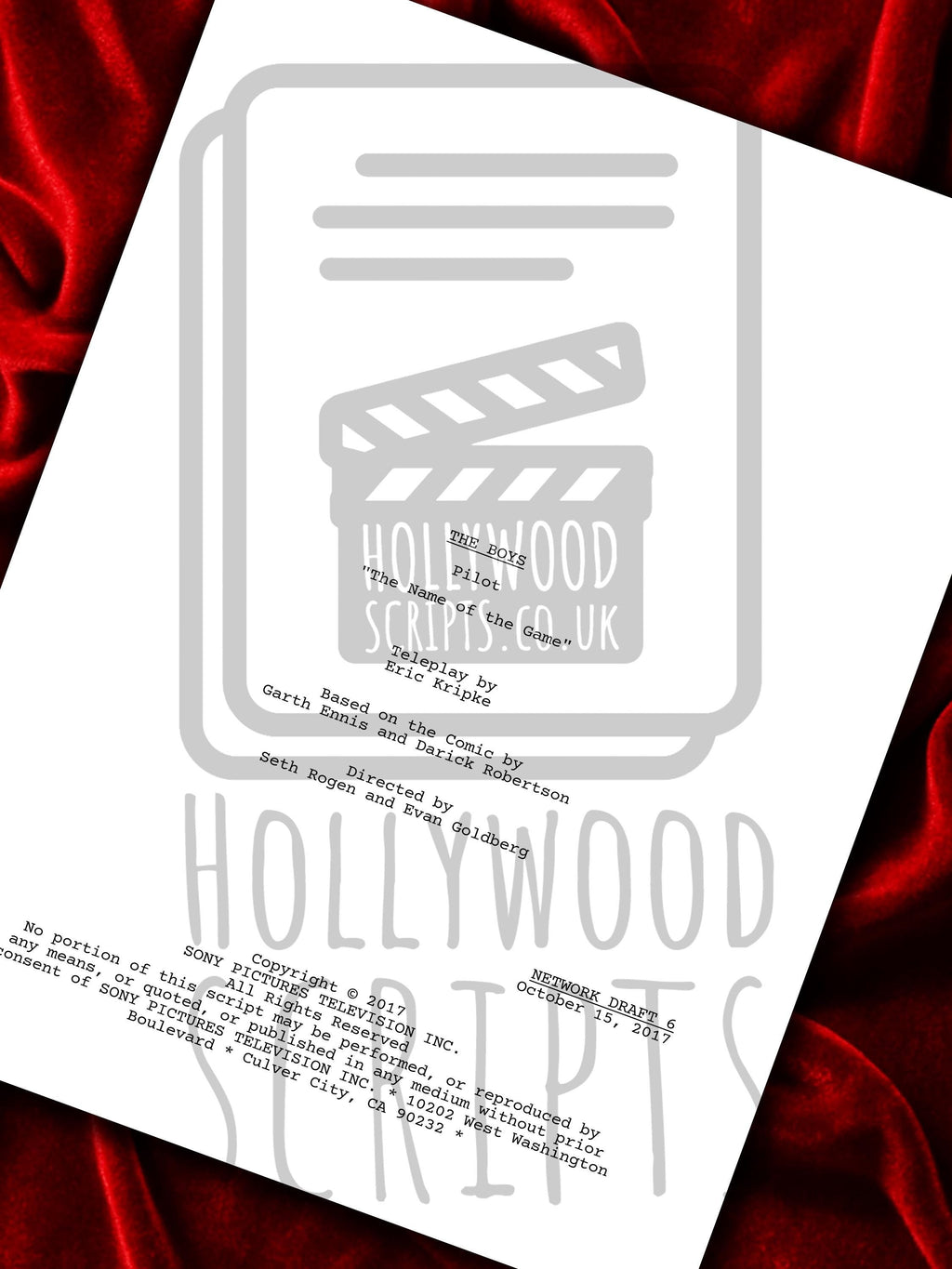 The Boys, Signed TV Pilot Script, Full Screenplay Framed Reproduction + Cast Autographs, Movie Props, Invincible, Gen V, Misfits