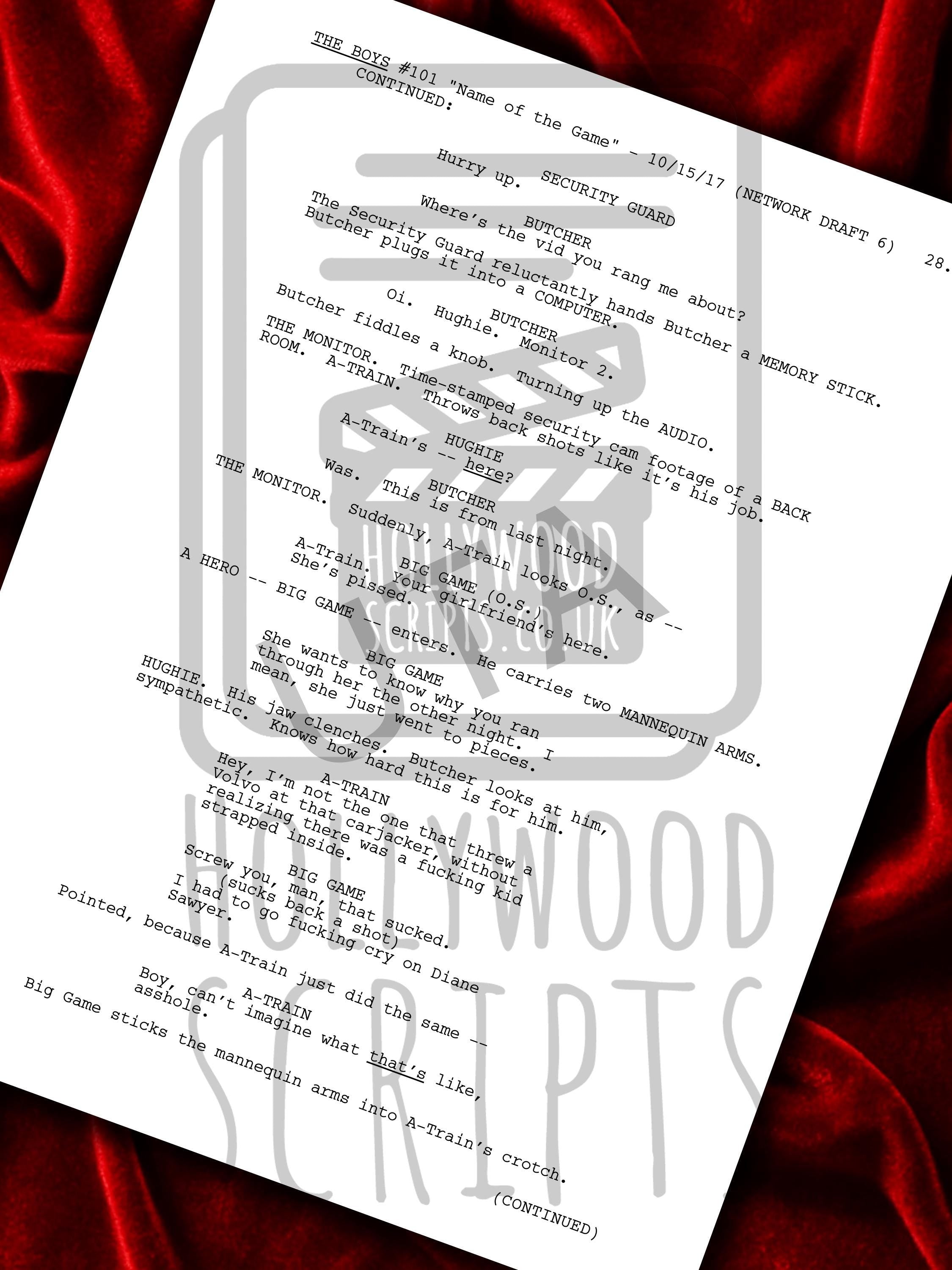 The Boys, Signed TV Pilot Script, Full Screenplay Reproduction + Cast Autographs, Movie Props, Invincible, Gen V, Misfits