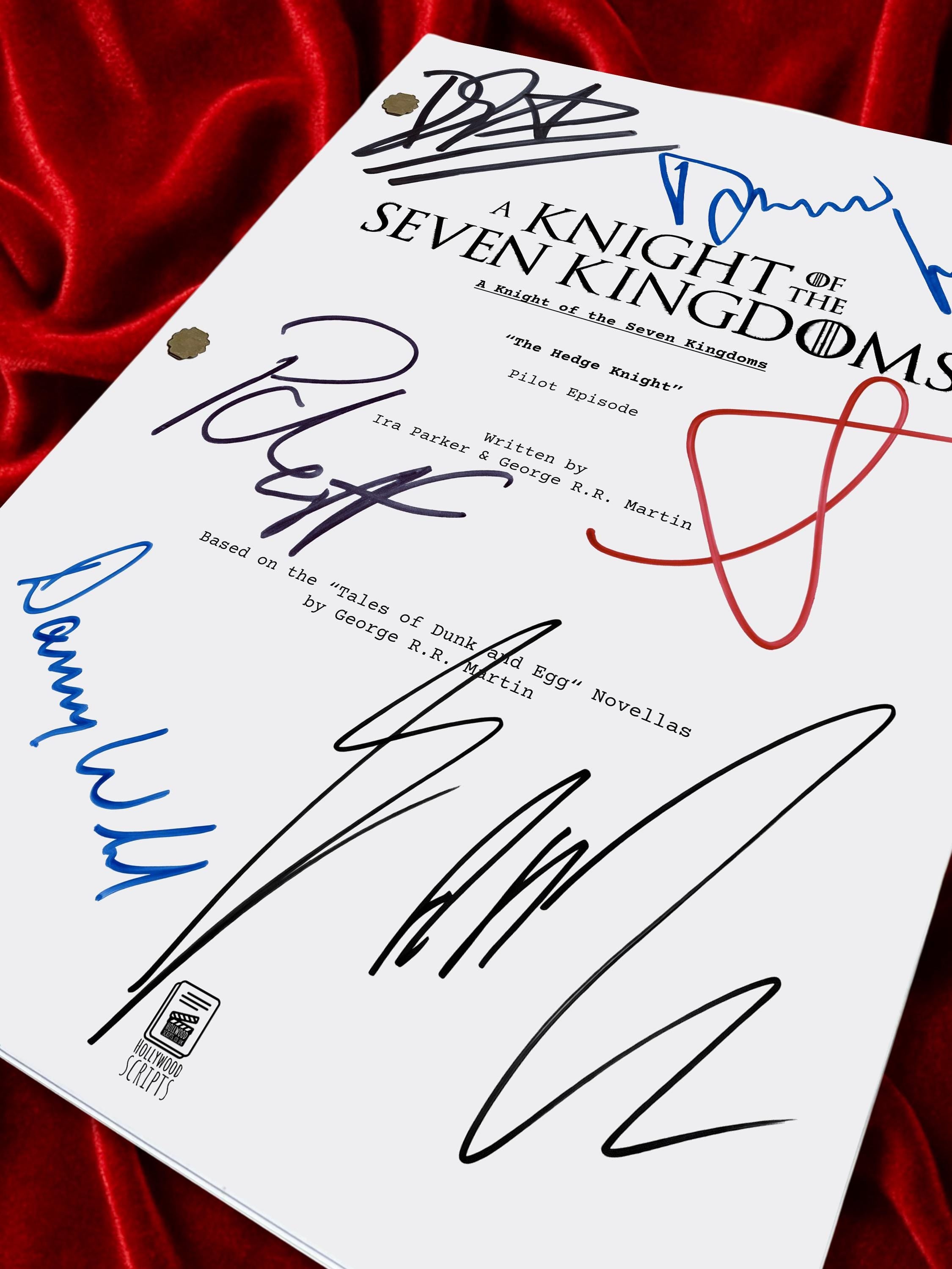 A Knight of the Seven Kingdoms, Signed Movie Script, Full Screenplay Reproduction + Cast Autographs
