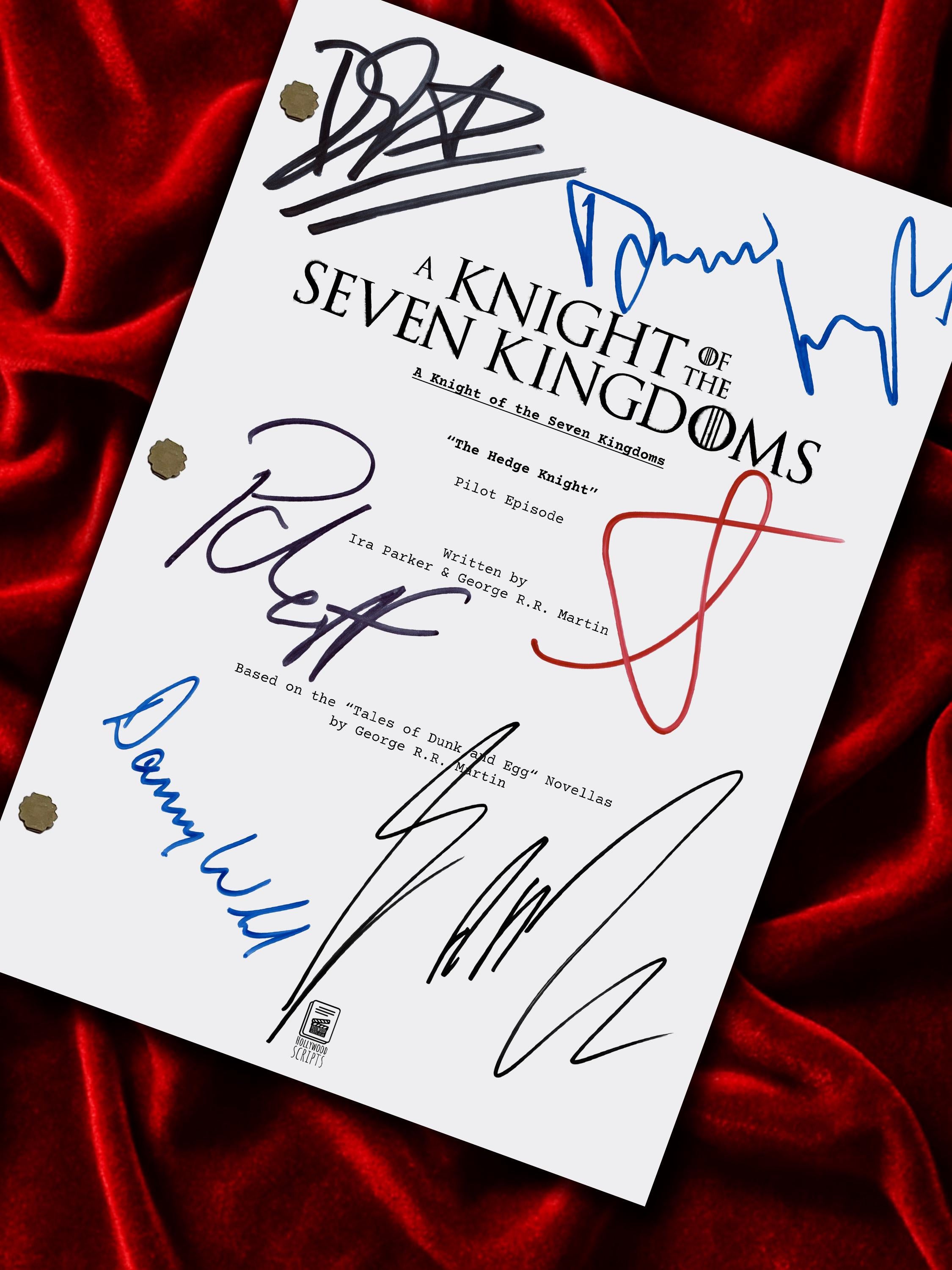 A Knight of the Seven Kingdoms Signed Movie Script, Full Screenplay Reproduction + Cast Autographs