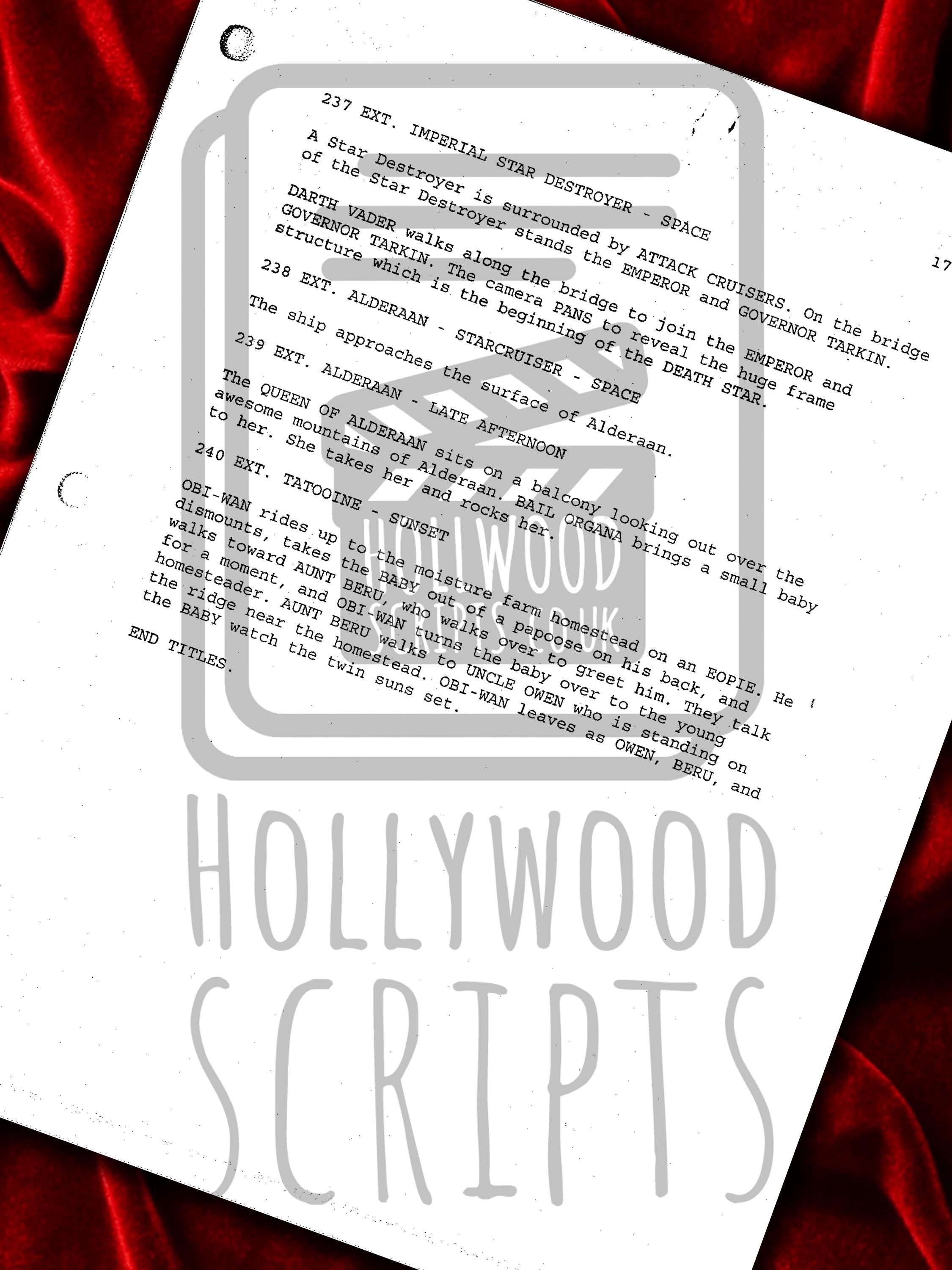 Star Wars: Episode III - Revenge of the Sith, Signed Movie Script, Full Screenplay Reproduction + Cast Autographs