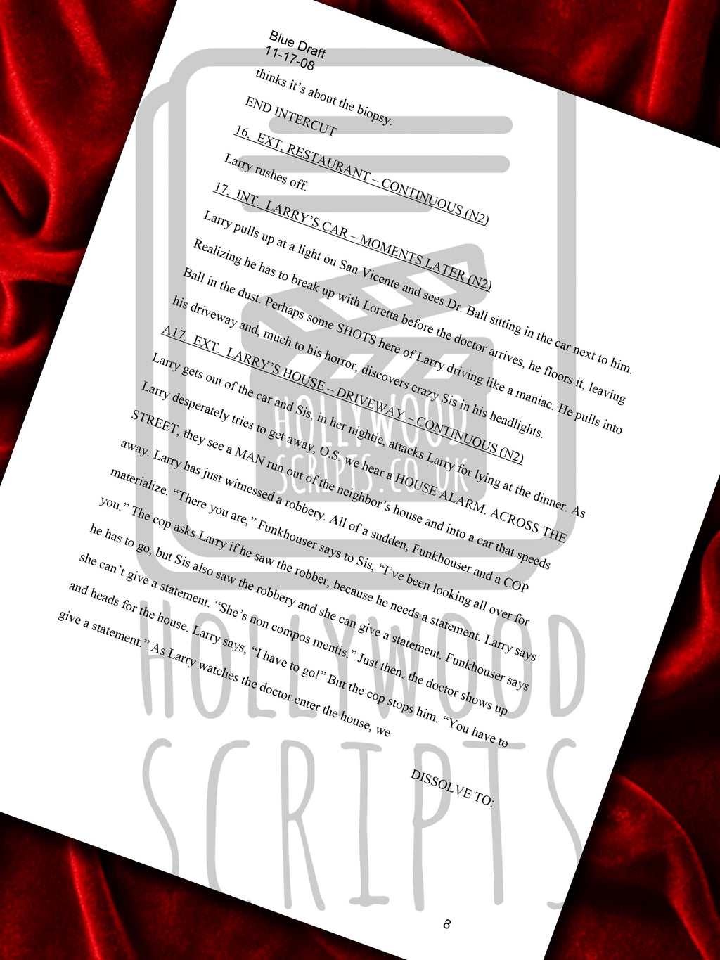 Curb Your Enthusiasm, Signed Movie Script, Full Screenplay Reproduction