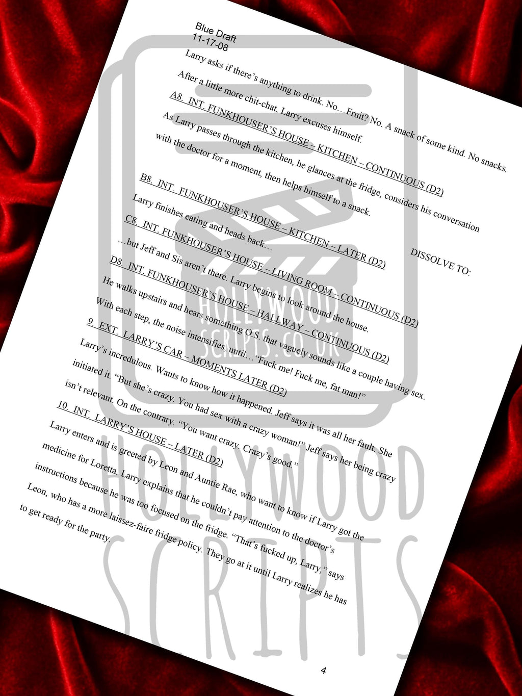 Curb Your Enthusiasm, Signed Movie Script, Full Screenplay Reproduction