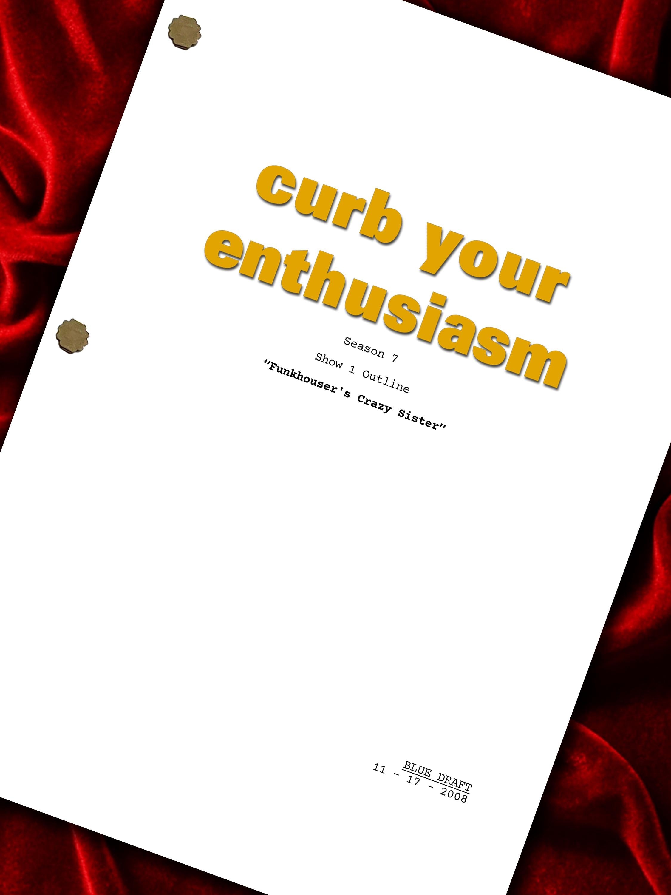 Curb Your Enthusiasm, Signed Movie Script, Full Screenplay Reproduction