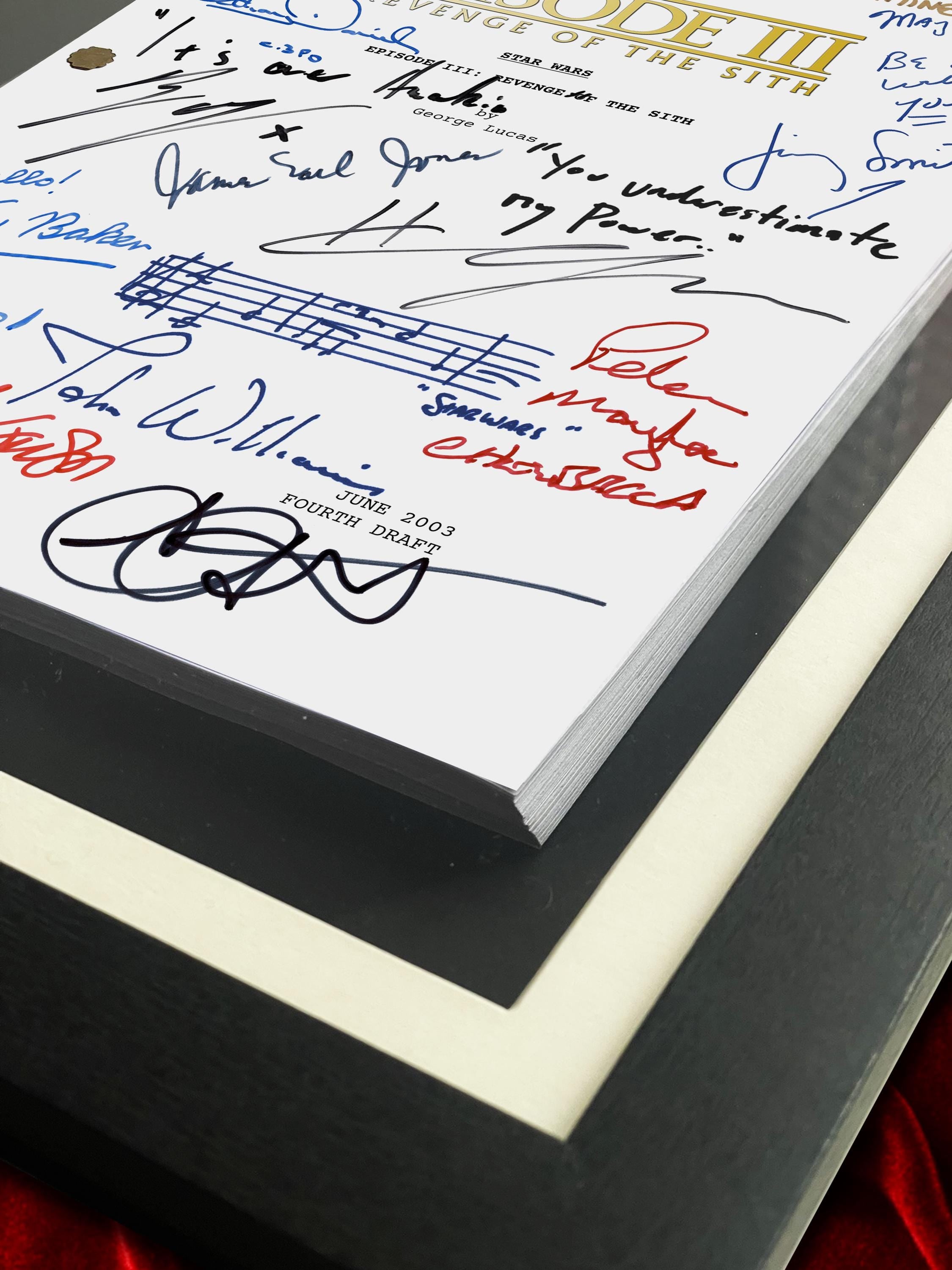 Star Wars: Episode III - Revenge of the Sith, Signed Movie Script, Full Screenplay Reproduction + Cast Autographs