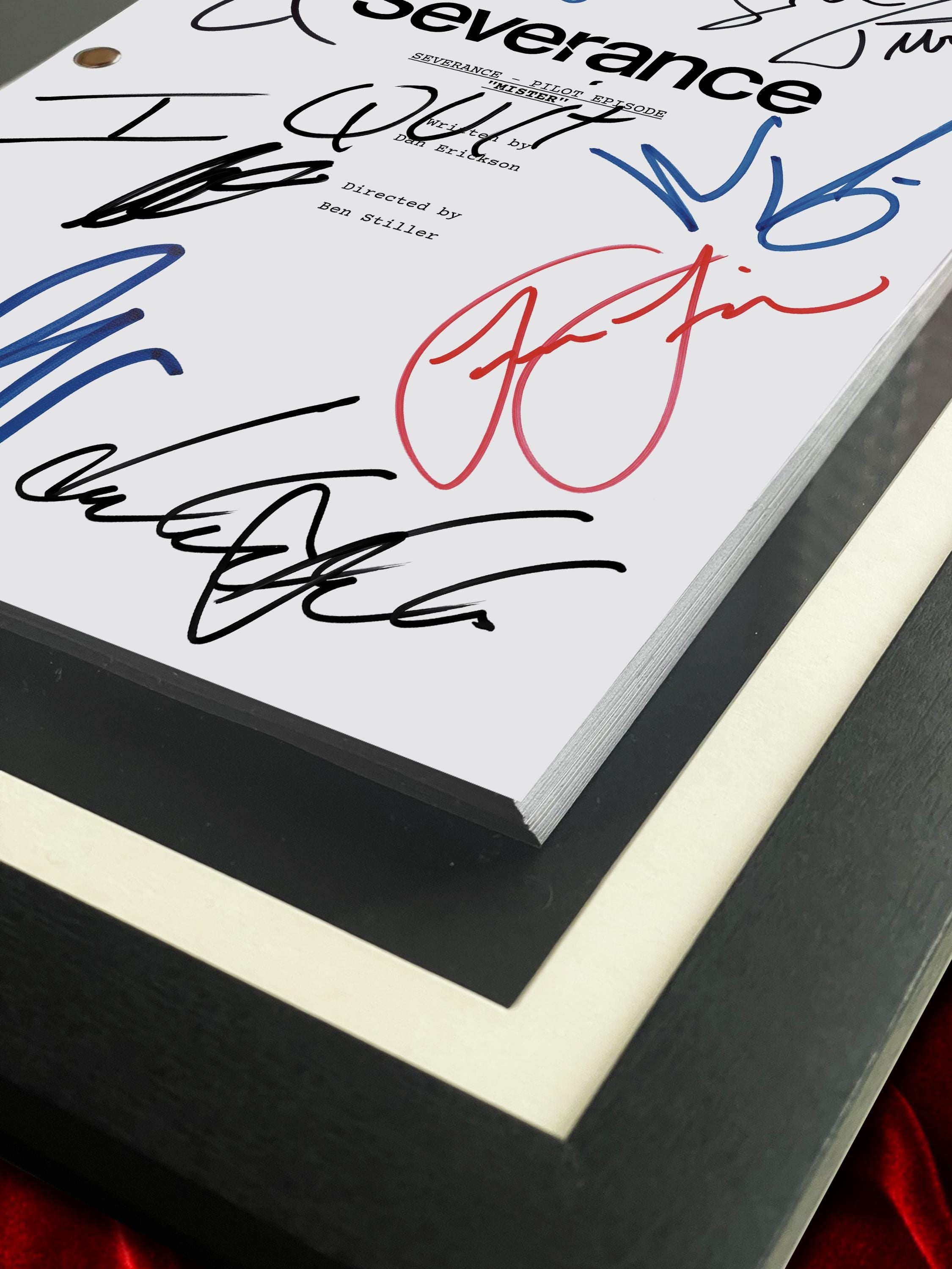 Severance Signed Pilot TV Script + Cast Autographs Lumon Industries Reproduction