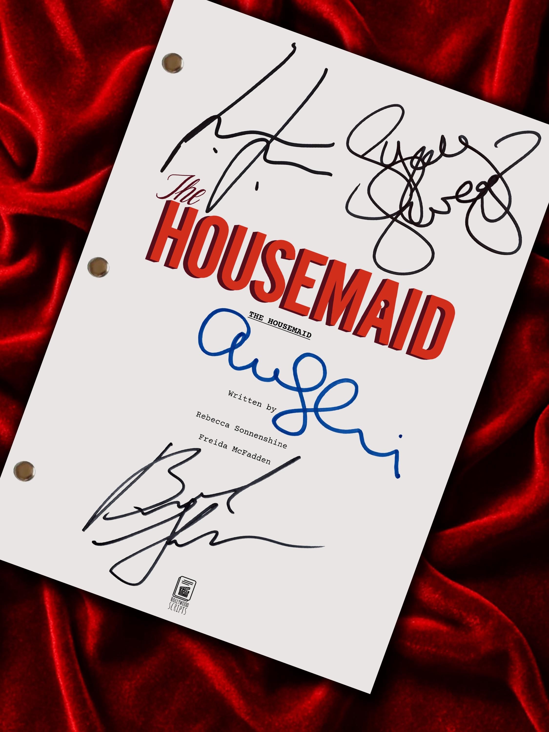 The Housemaid, Signed Movie Script, Full Screenplay Framed Reproduction + Cast Autographs, Sydney Sweeney