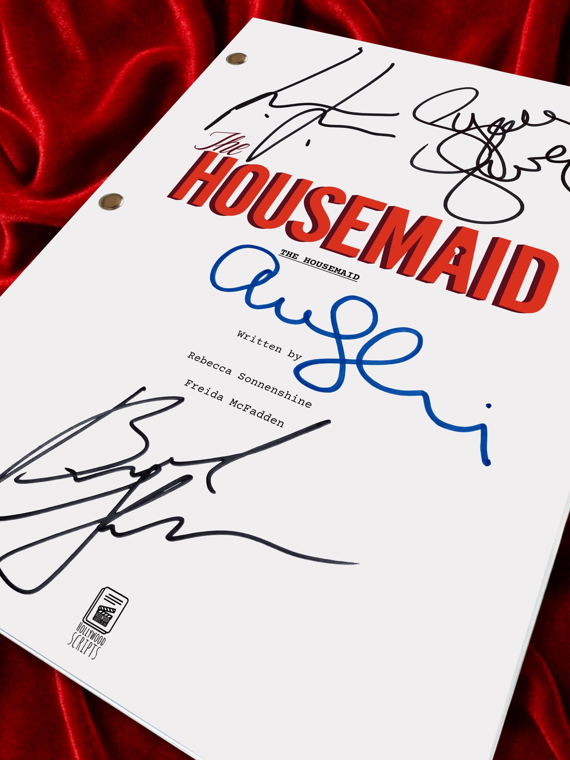 The Housemaid, Signed Movie Script, Full Screenplay Framed Reproduction + Cast Autographs, Sydney Sweeney