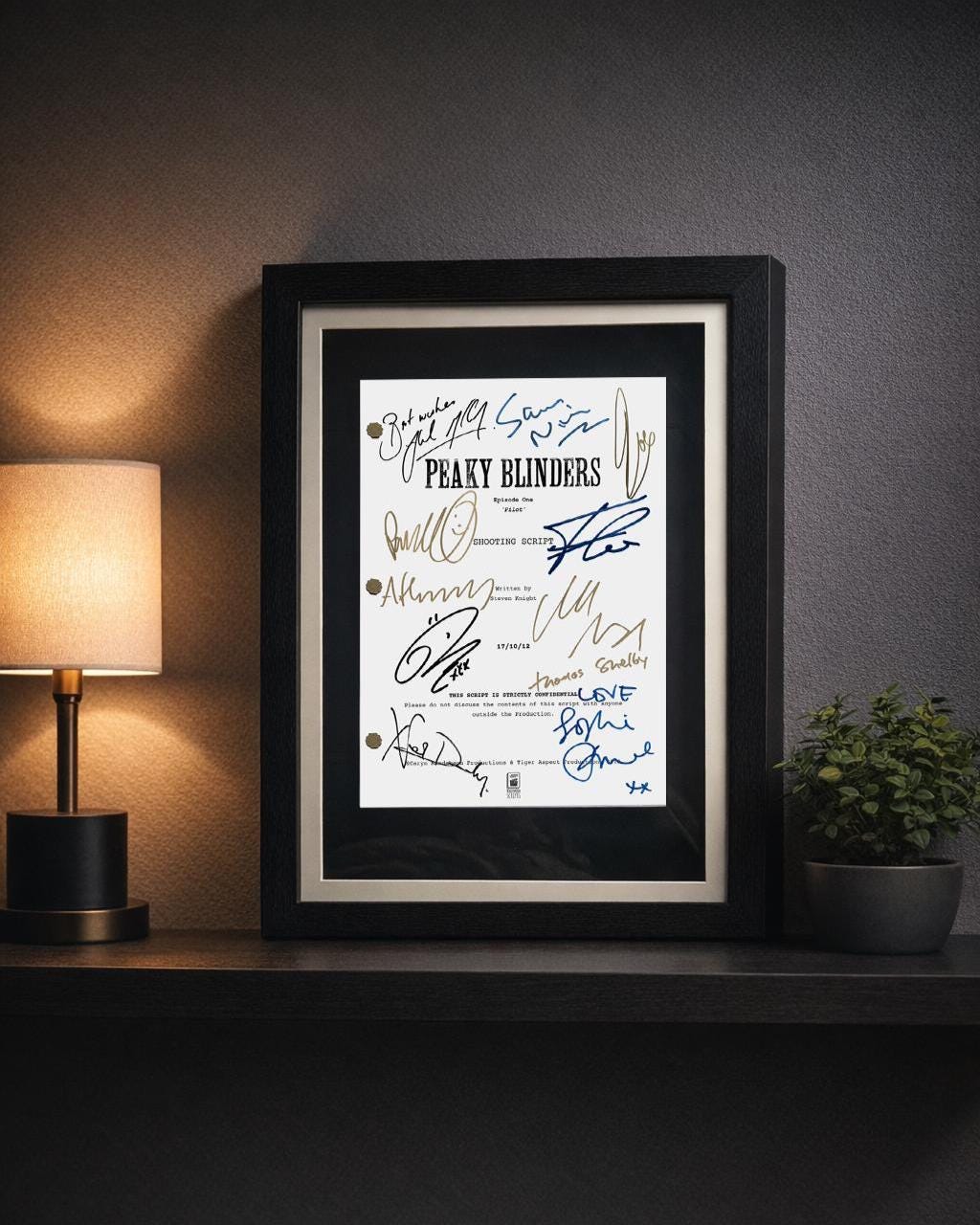 Peaky Blinders Signed TV Pilot Script, Full Screenplay Reproduction + Cast Autographs