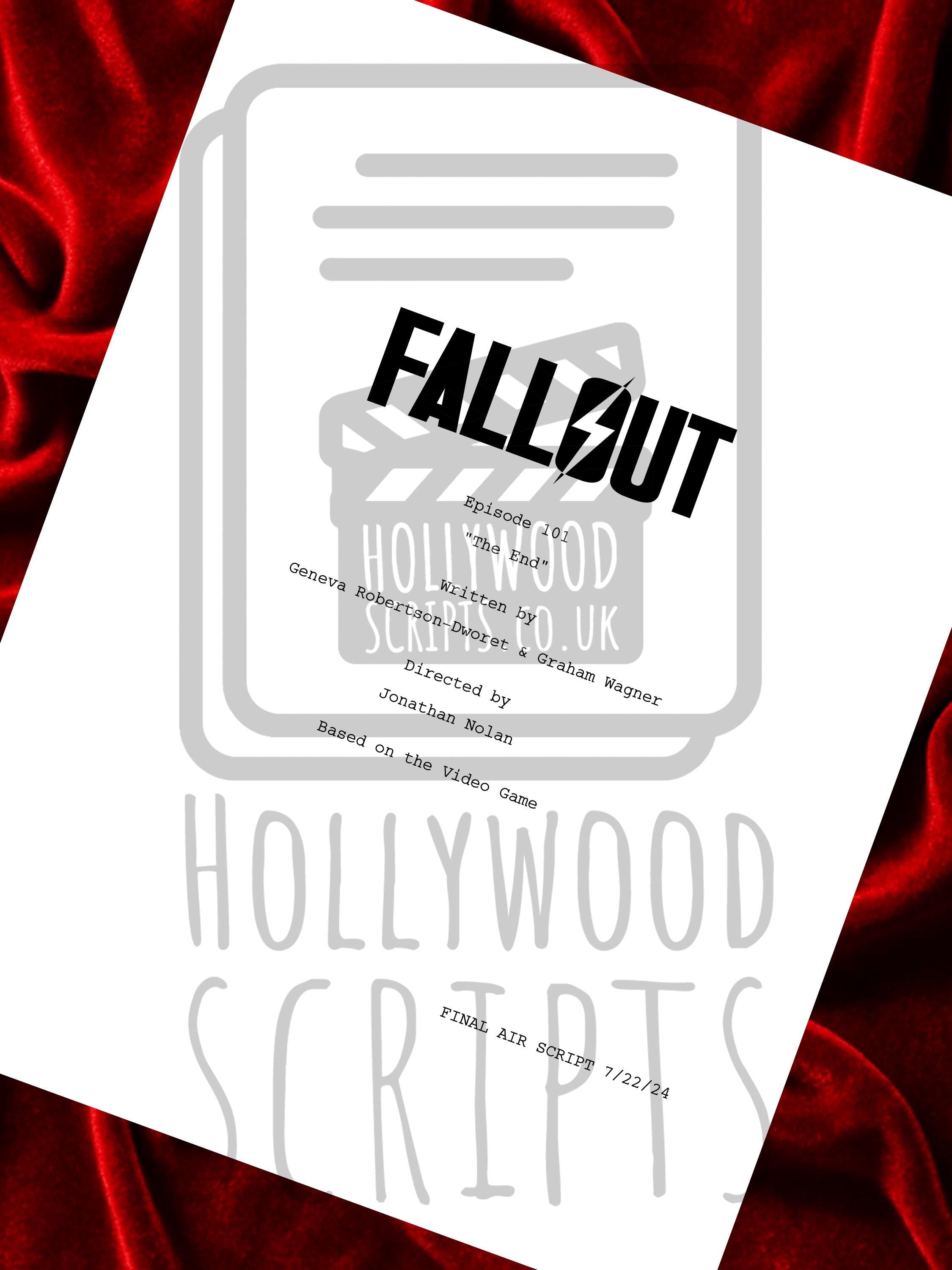 Fallout, Pilot Script, Signed TV Pilot Script, Full Screenplay Framed Reproduction + Cast Autographs