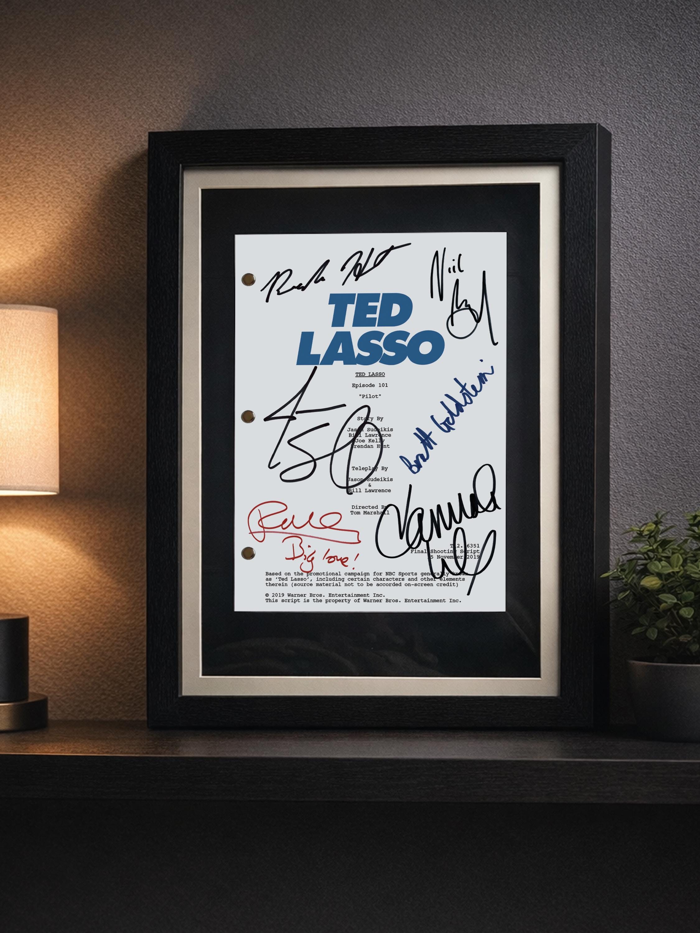 Ted Lasso, Signed TV Pilot Script, Full Screenplay Reproduction + Cast Autographs, AFC Richmond, Ted Lasso Merch