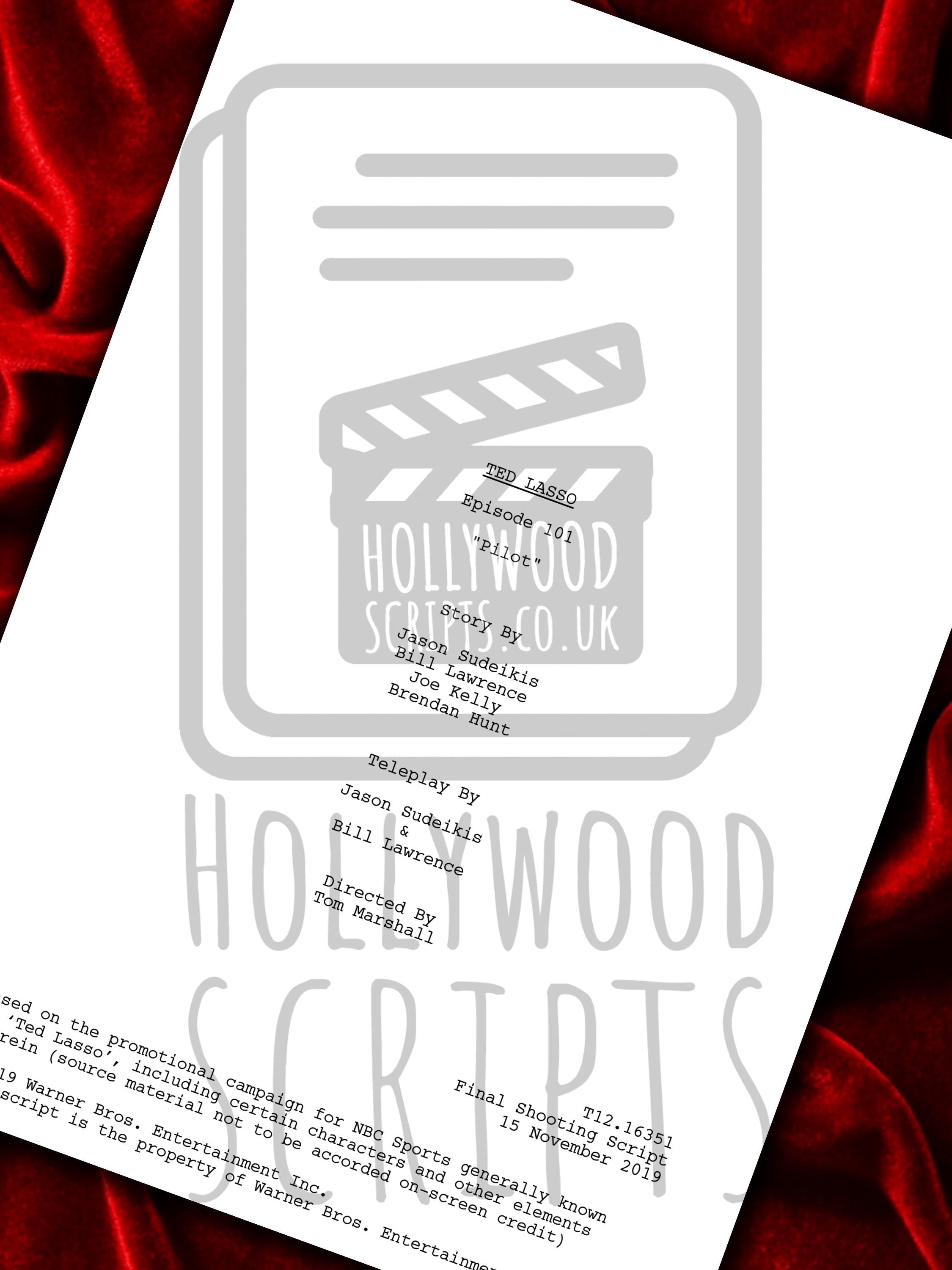 Ted Lasso, Signed TV Pilot Script, Full Screenplay Reproduction + Cast Autographs, AFC Richmond, Ted Lasso Merch