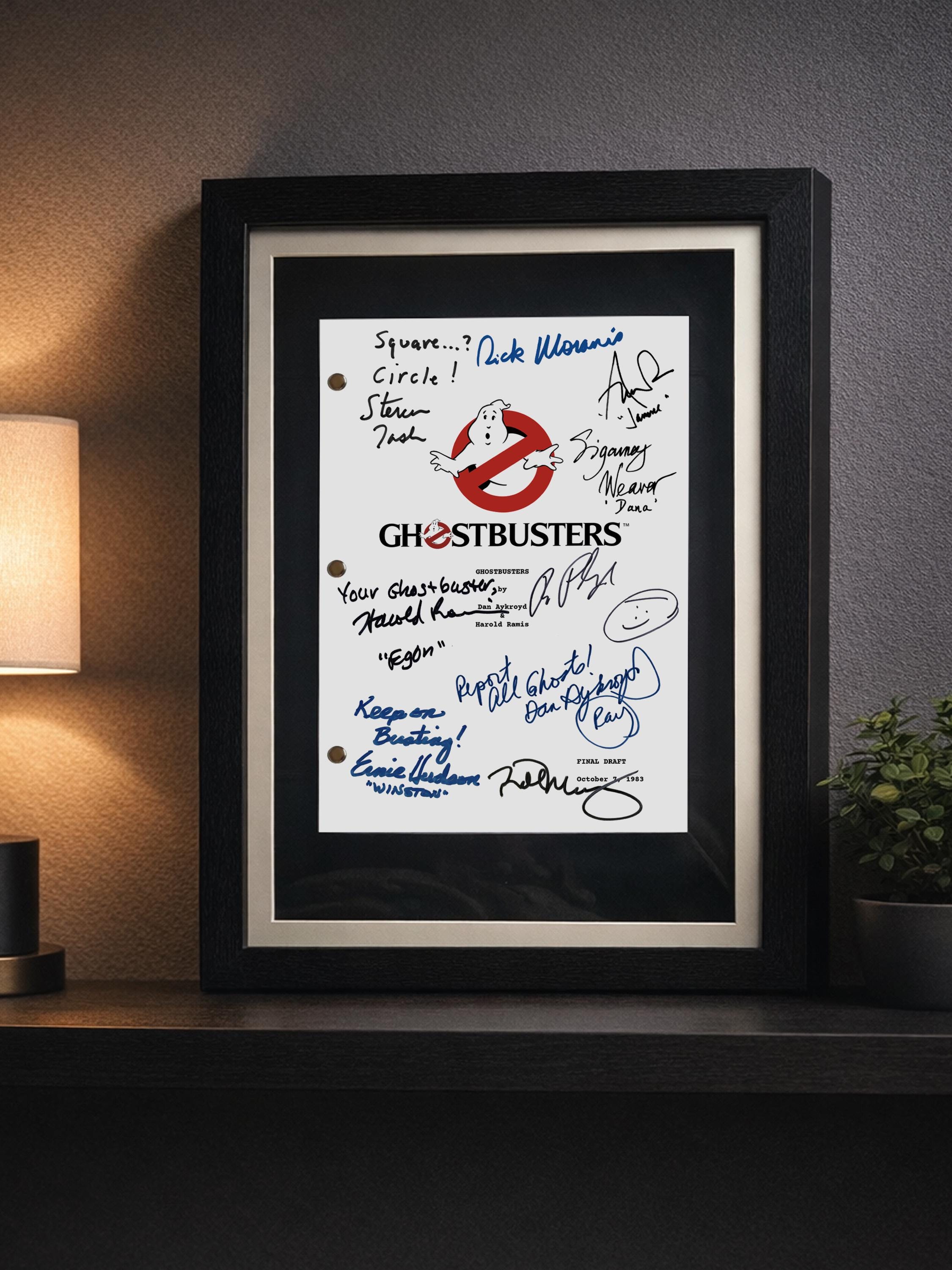 Ghostbusters Signed Movie Script, Full Screenplay Reproduction + Cast Autographs