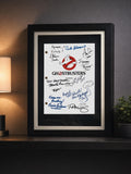 Ghostbusters Signed Movie Script, Full Screenplay Framed Reproduction + Cast Autographs