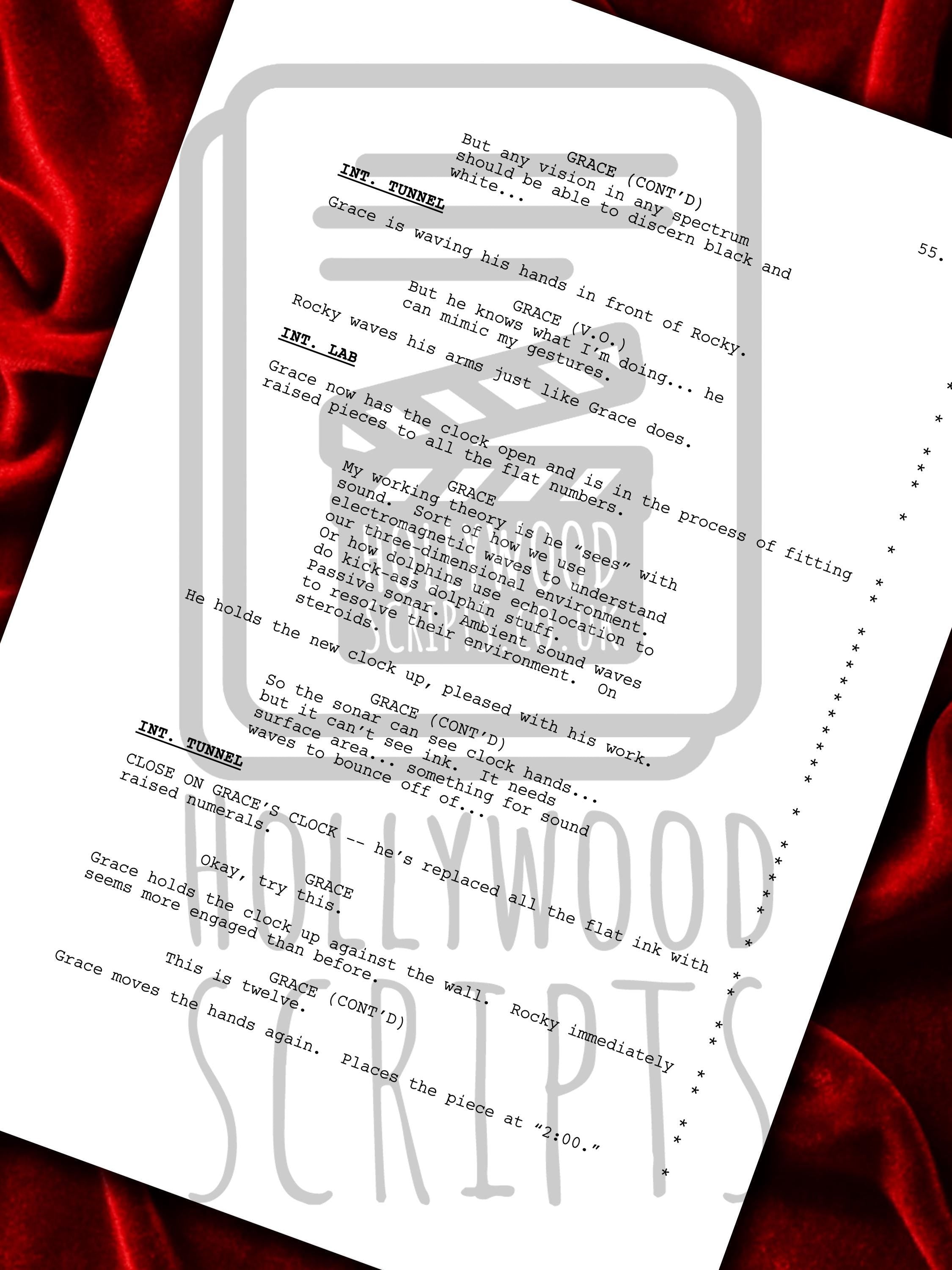 Project Hail Mary Signed Movie Script, Full Screenplay Reproduction, Ryan Gosling, Andy Weir, Movie Memorabilia, Present