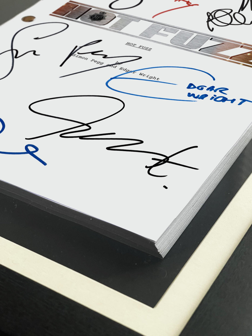 Hot Fuzz, Signed Movie Script, Full Screenplay Reproduction, Greater Good, Sandford + Cast Autographs