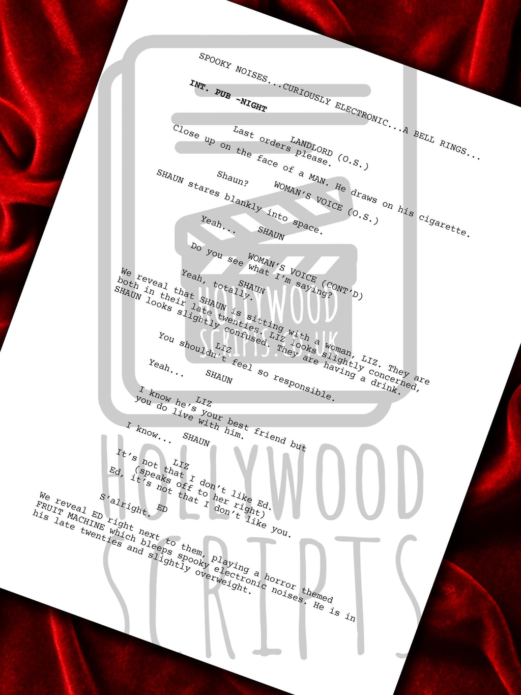 Shaun of the Dead, Movie Script, Full Screenplay Reproduction + Cast Autographs, Hot Fuzz