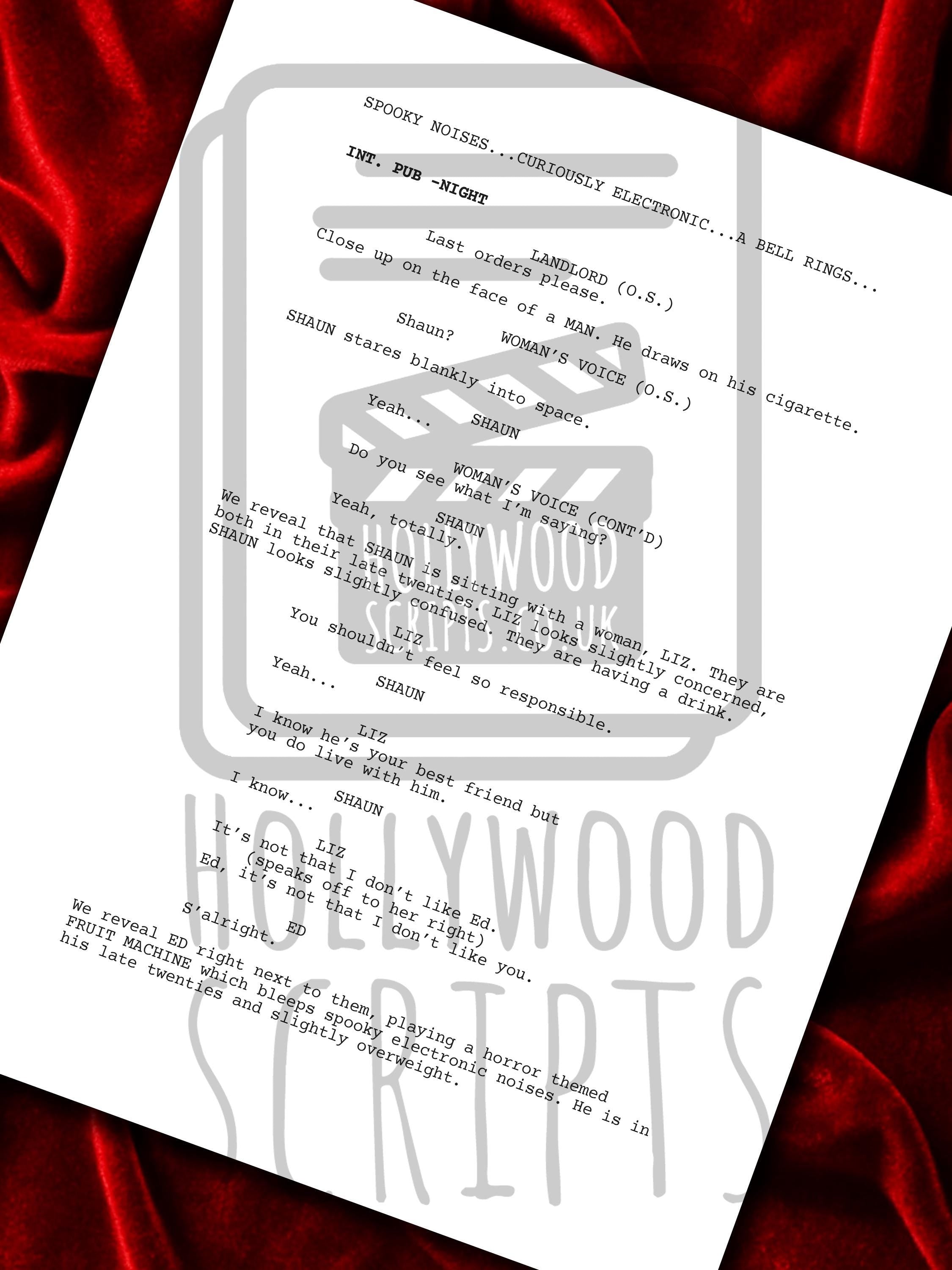 Shaun of the Dead, Movie Script, Full Screenplay Reproduction + Cast Autographs, Hot Fuzz