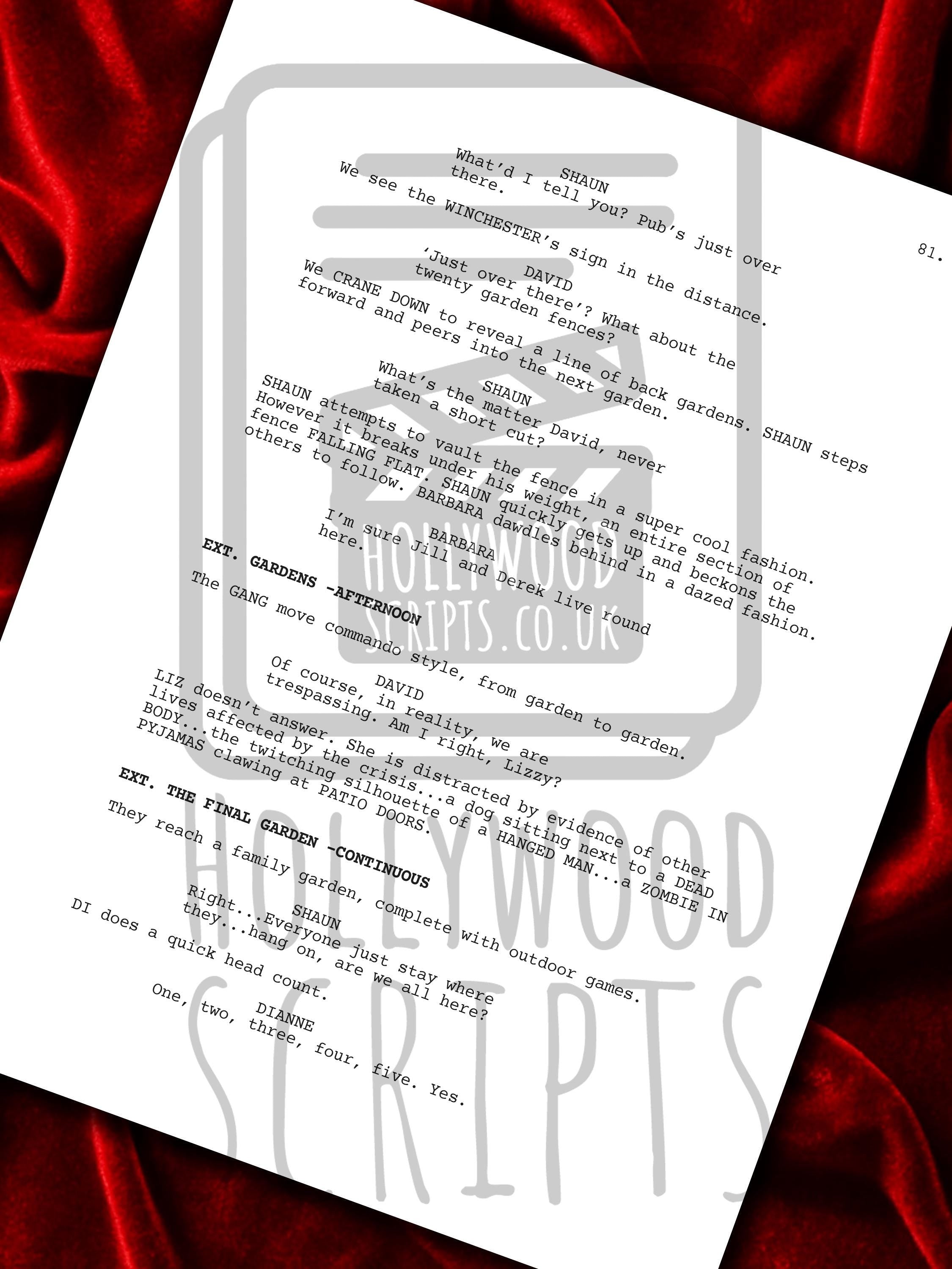 Shaun of the Dead, Movie Script, Full Screenplay Reproduction + Cast Autographs, Hot Fuzz