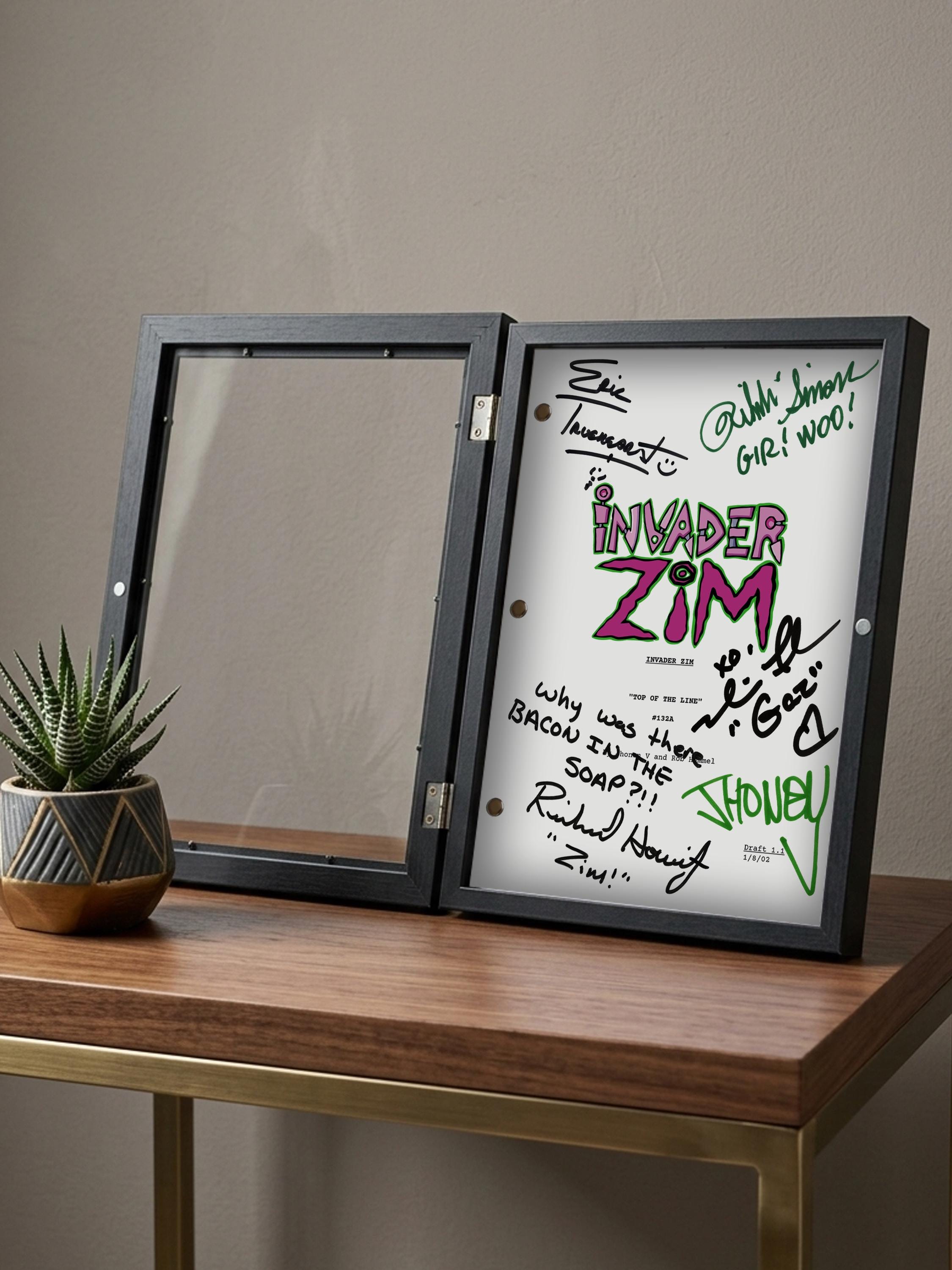 Invader Zim, Signed, Top of the Line, Signed TV Pilot Script, Full Screenplay Reproduction, Dib Membrane + Cast Autographs