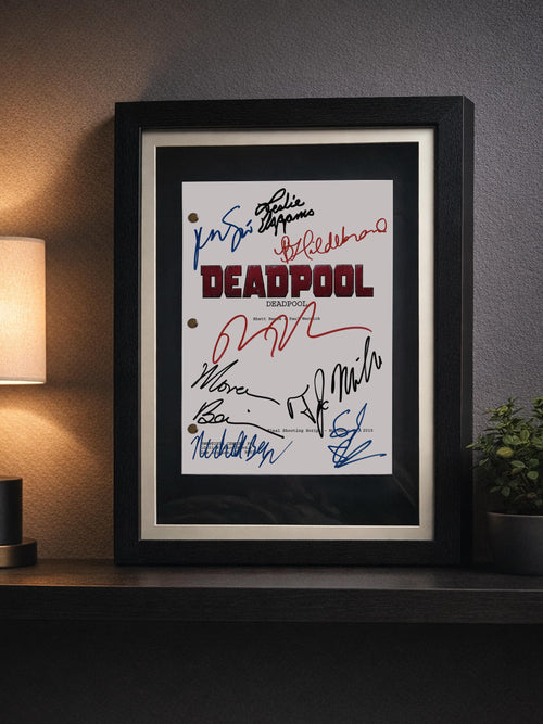 Deadpool, Signed Movie Script, Full Screenplay Reproduction + Cast Autographs
