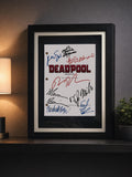 Deadpool, Signed Movie Script, Full Screenplay Framed Reproduction + Cast Autographs