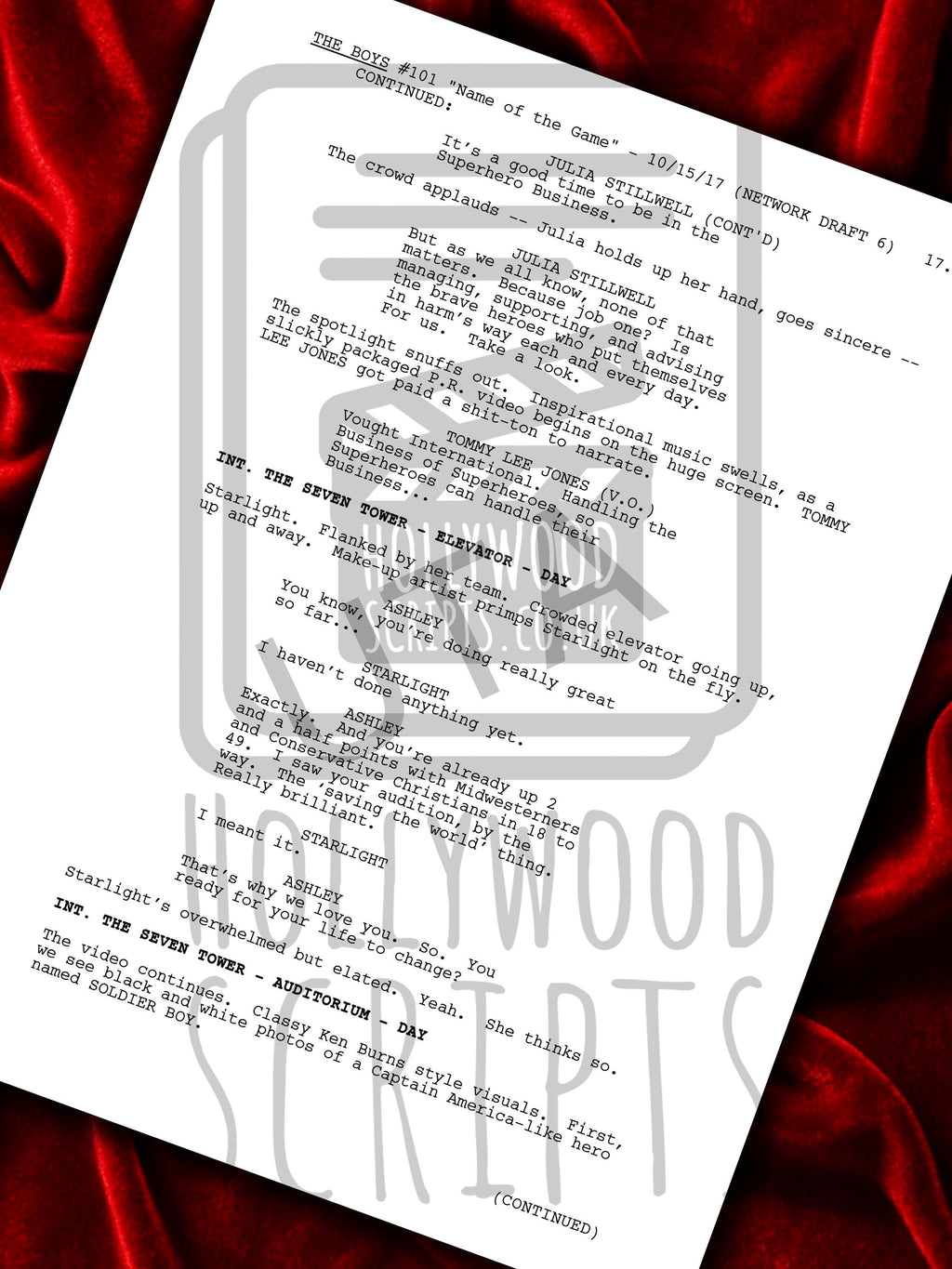 The Boys, Signed TV Pilot Script, Full Screenplay Framed Reproduction + Cast Autographs, Movie Props, Invincible, Gen V, Misfits