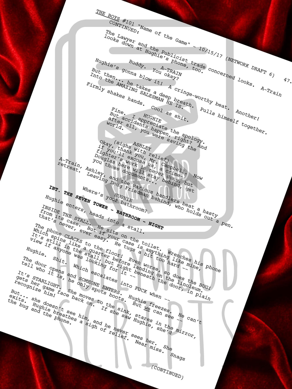 The Boys, Signed TV Pilot Script, Full Screenplay Reproduction + Cast Autographs, Movie Props, Invincible, Gen V, Misfits