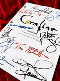 Coraline, Signed Movie Script, Full Screenplay Reproduction + Cast Autographs