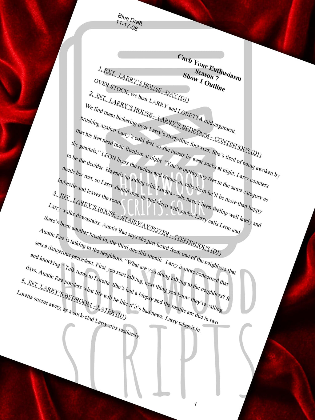 Curb Your Enthusiasm, Signed Movie Script, Full Screenplay Reproduction