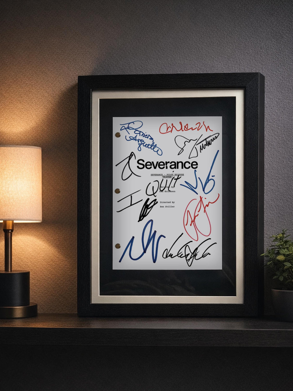 Severance Signed Pilot TV Script + Cast Autographs Lumon Industries Reproduction