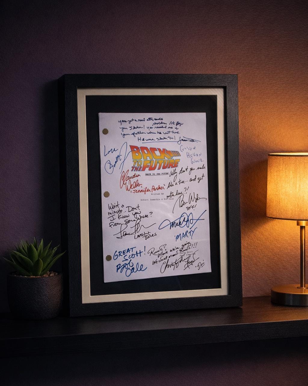 Back To The Future, Signed Movie Script, Full Screenplay Reproduction + Cast Autographs