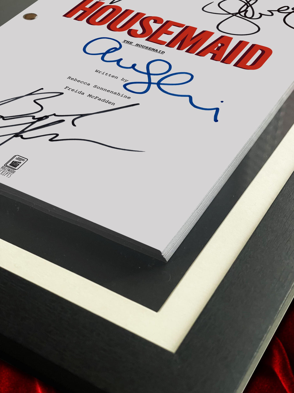 The Housemaid, Signed Movie Script, Full Screenplay Framed Reproduction + Cast Autographs, Sydney Sweeney