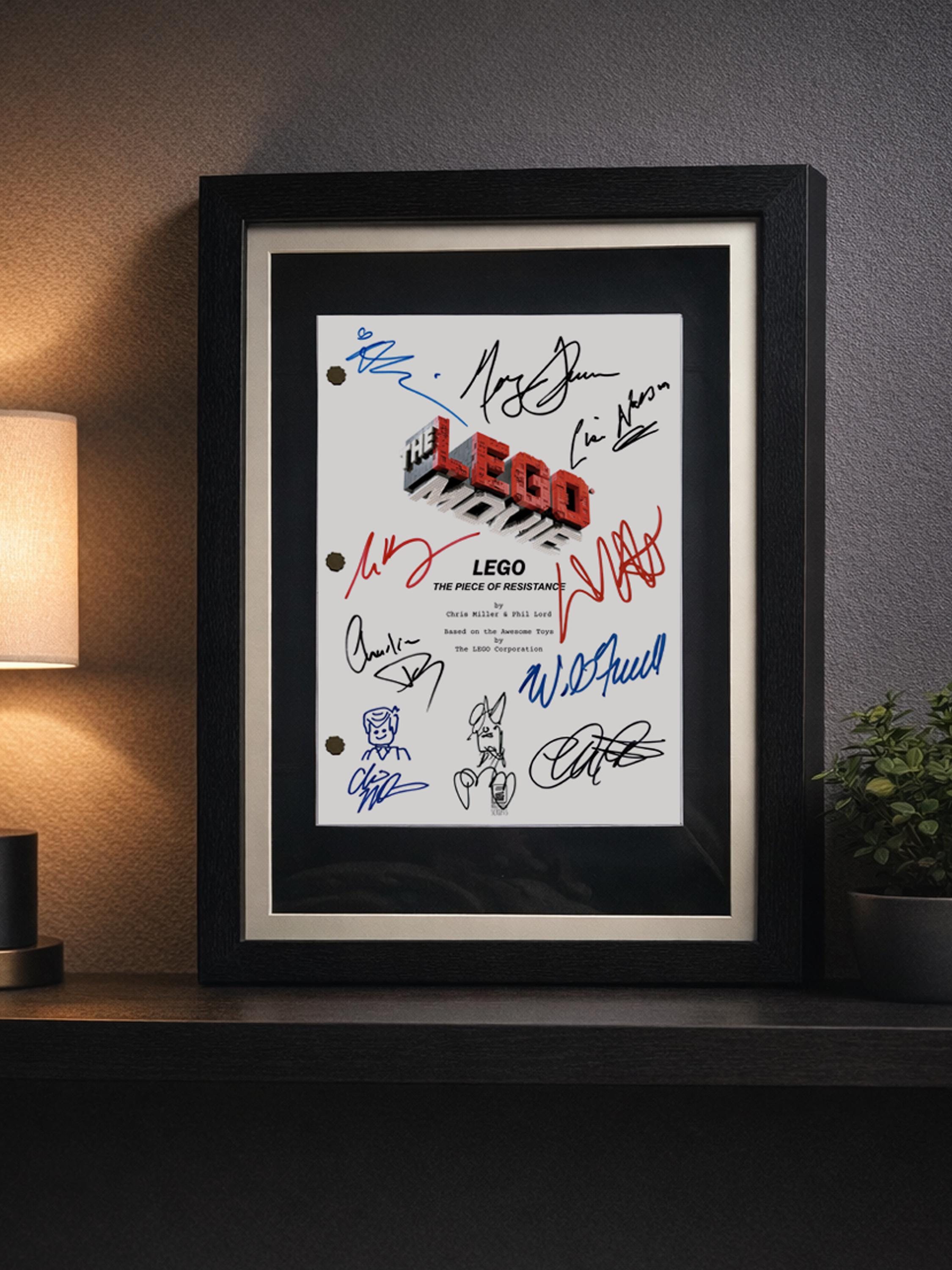 LEGO Movie, Signed TV Pilot Script, Full Screenplay Reproduction + Cast Autographs