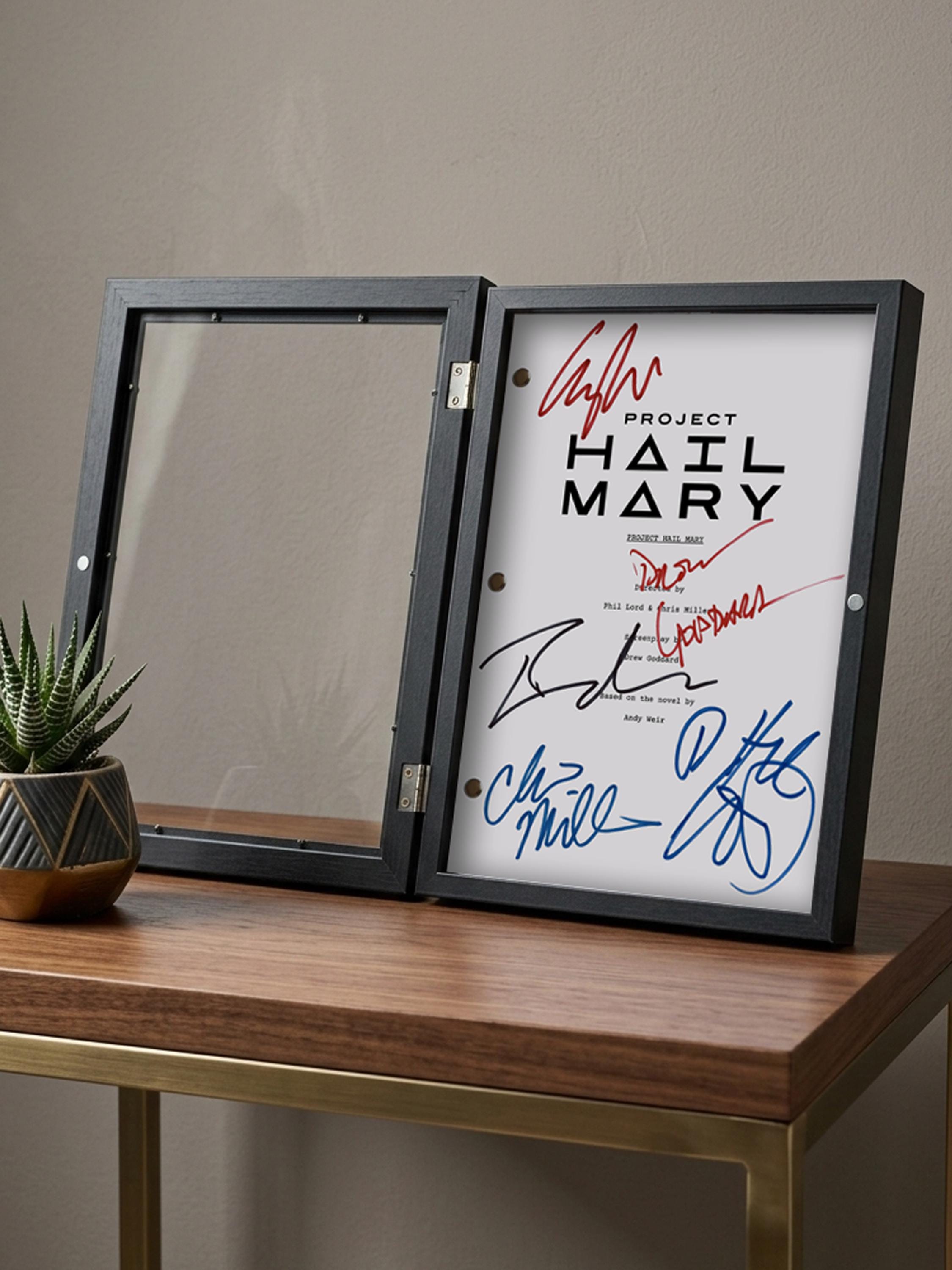 Project Hail Mary Signed Movie Script, Full Screenplay Reproduction, Ryan Gosling, Andy Weir, Movie Memorabilia, Present