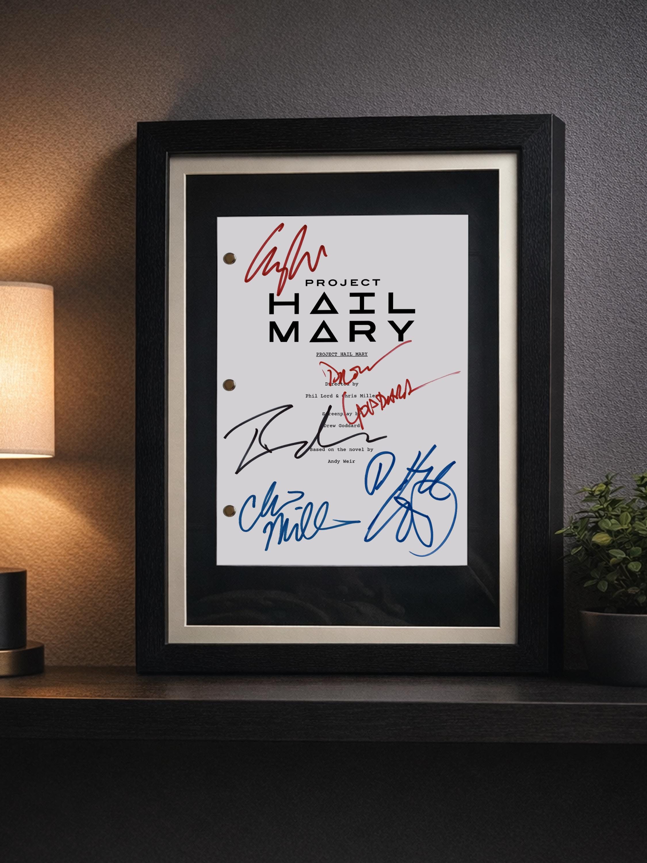 Project Hail Mary Signed Movie Script, Full Screenplay Reproduction, Ryan Gosling, Andy Weir, Movie Memorabilia, Present
