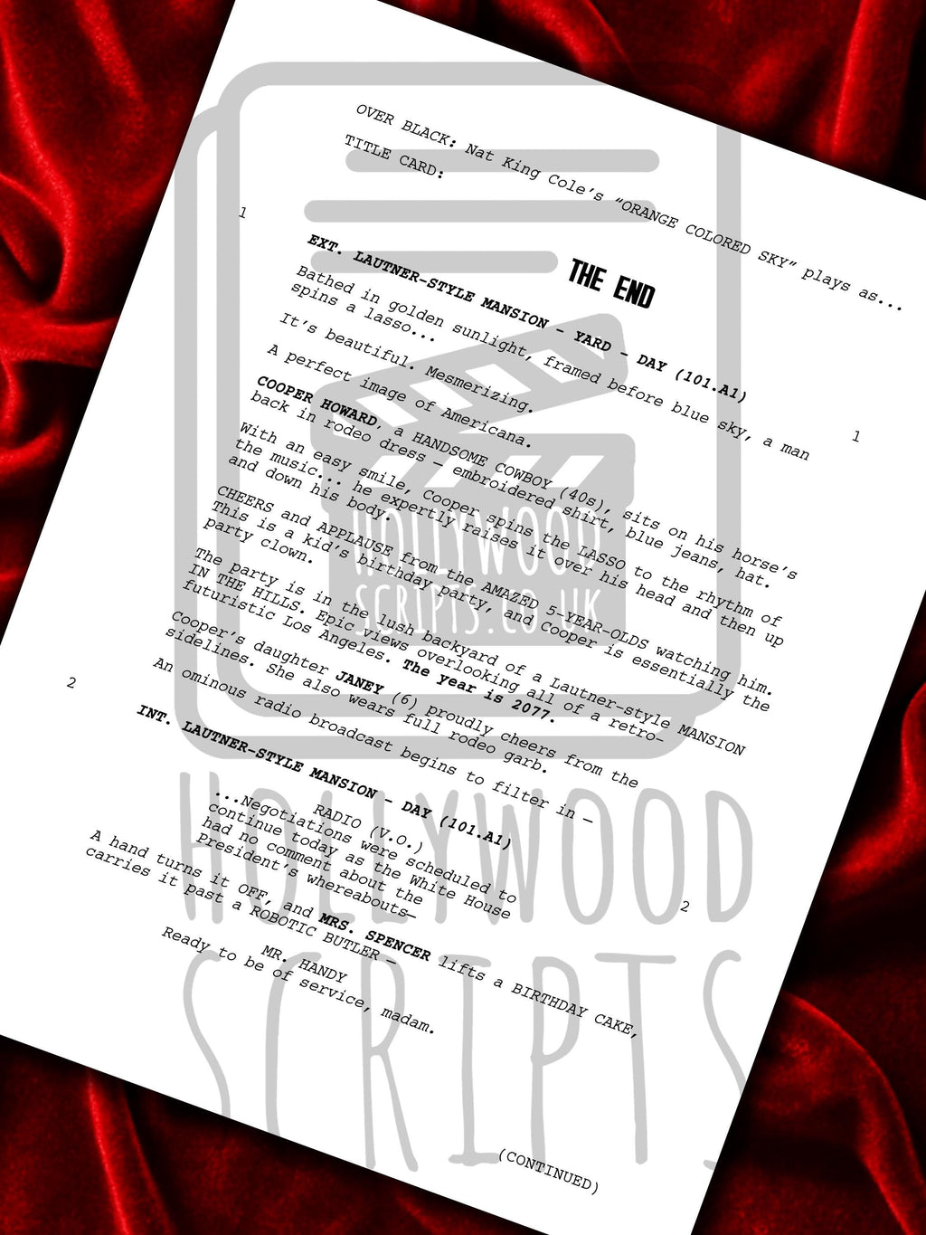 Fallout, Pilot Script, Signed TV Pilot Script, Full Screenplay Framed Reproduction + Cast Autographs