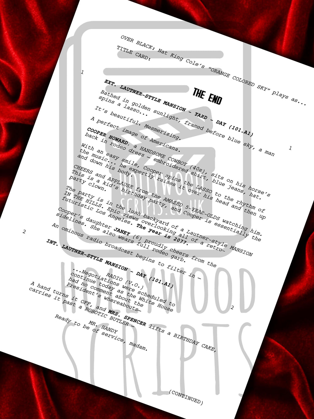 Fallout, Pilot Script, Signed TV Pilot Script, Full Screenplay Framed Reproduction + Cast Autographs