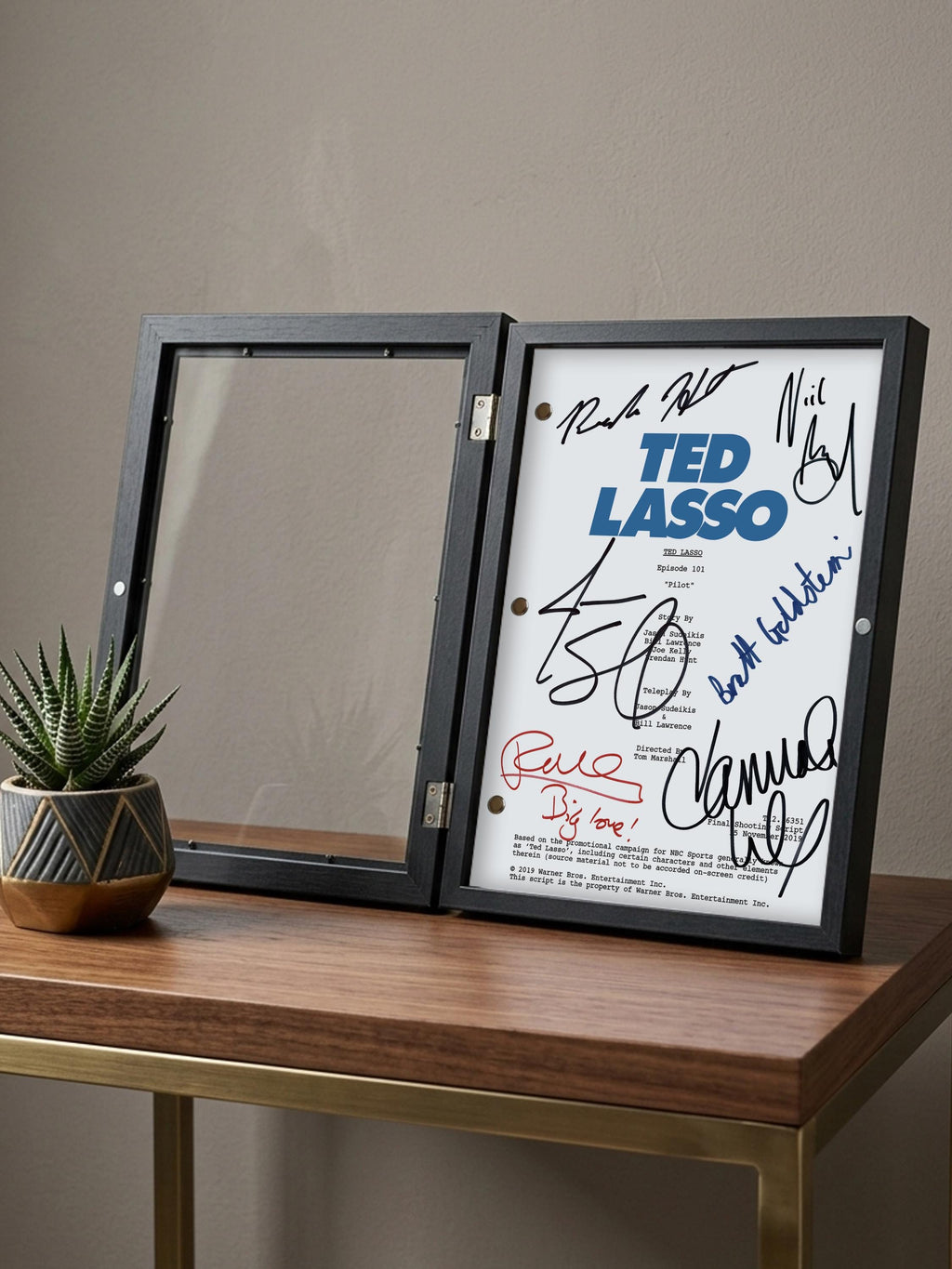 Ted Lasso, Signed TV Pilot Script, Full Screenplay Reproduction + Cast Autographs, AFC Richmond, Ted Lasso Merch