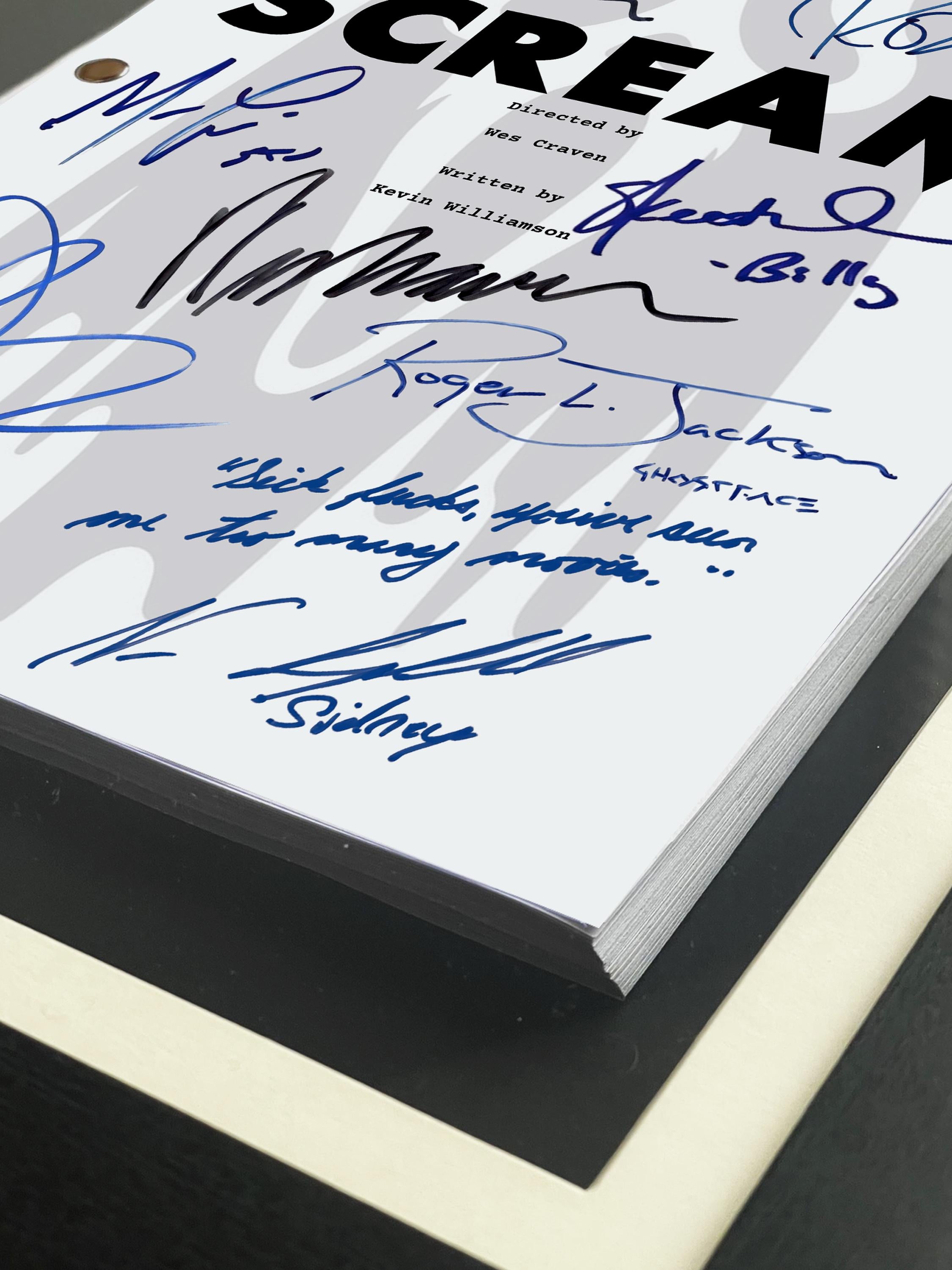 SCREAM Signed Movie Script, Full Screenplay Reproduction + Cast Autographs