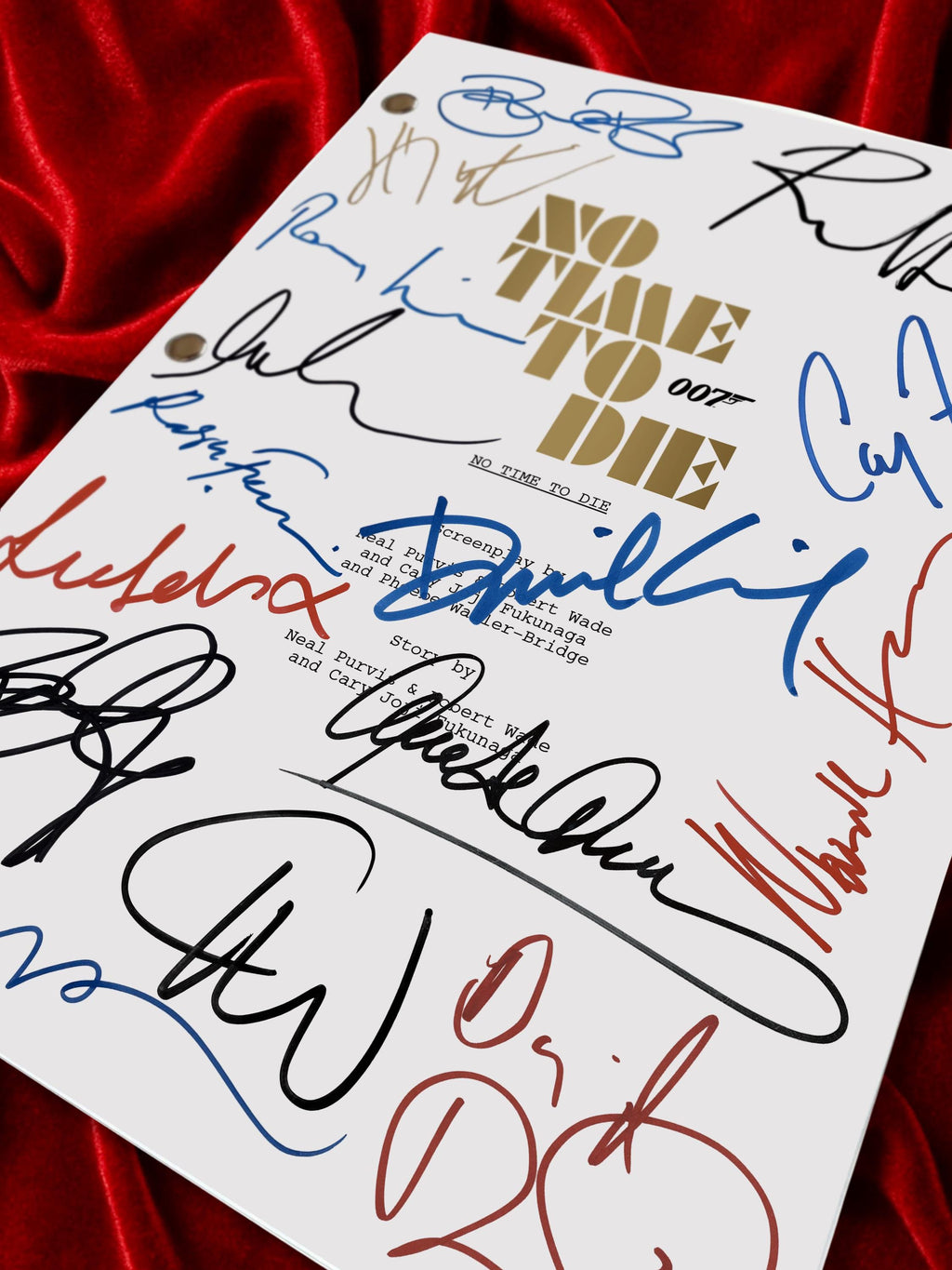 James Bond No Time To Die Signed Movie Script Framed Reproduction