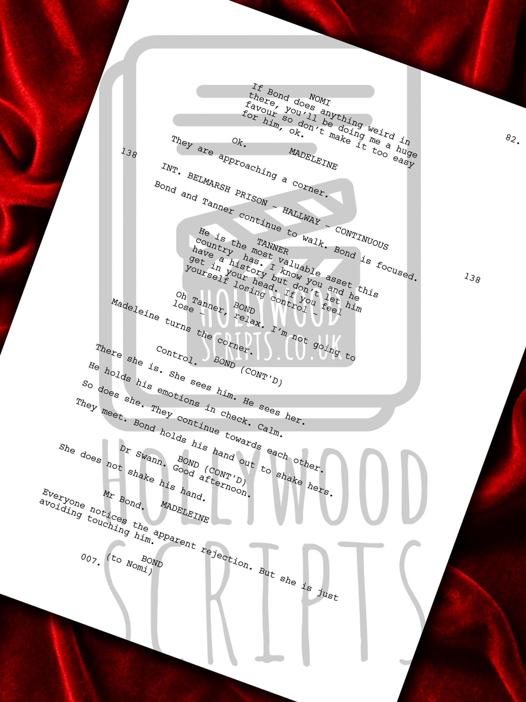 James Bond No Time To Die Signed Movie Script Screenplay Reproduction