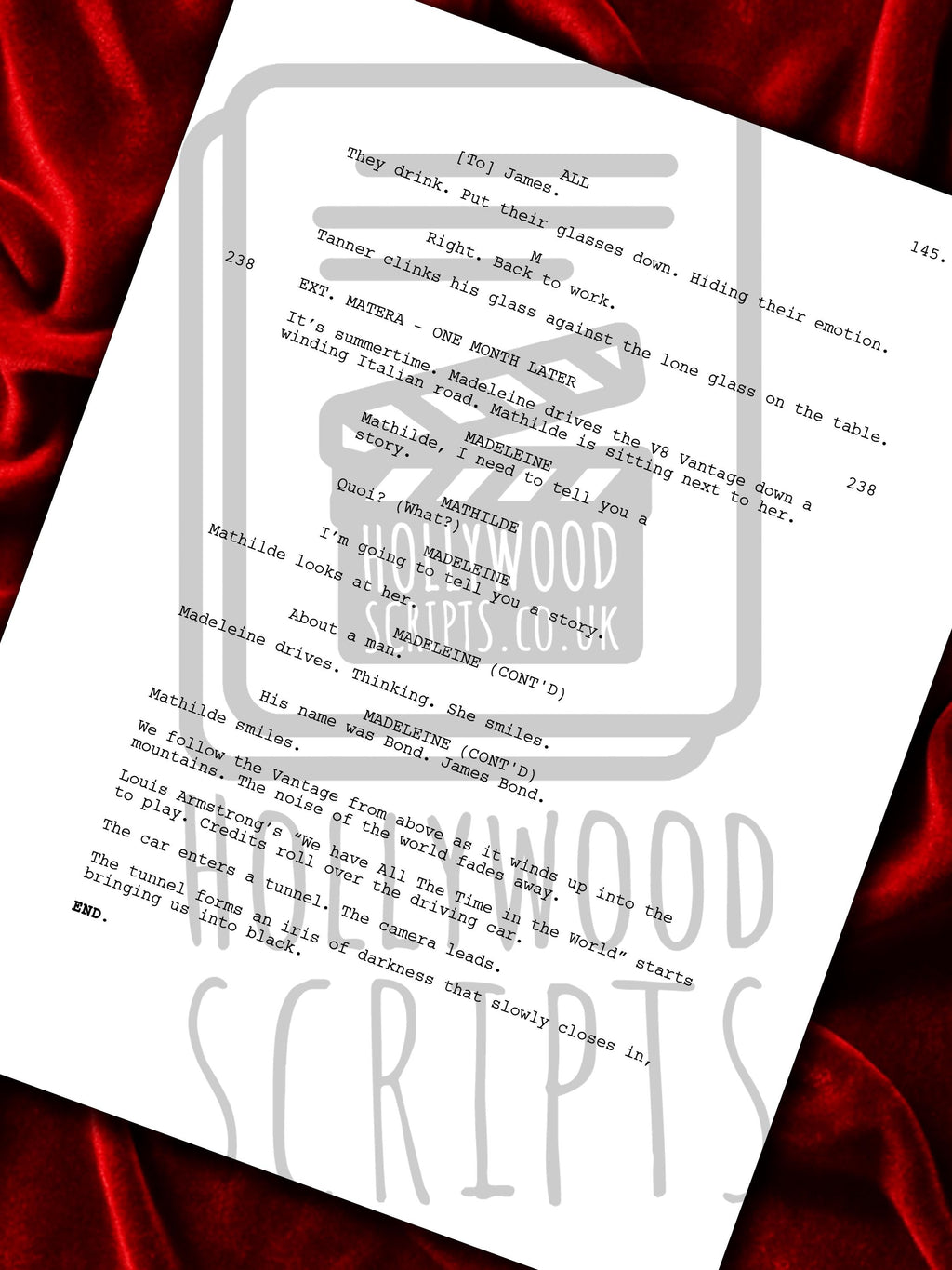 James Bond No Time To Die Signed Movie Script Screenplay Reproduction