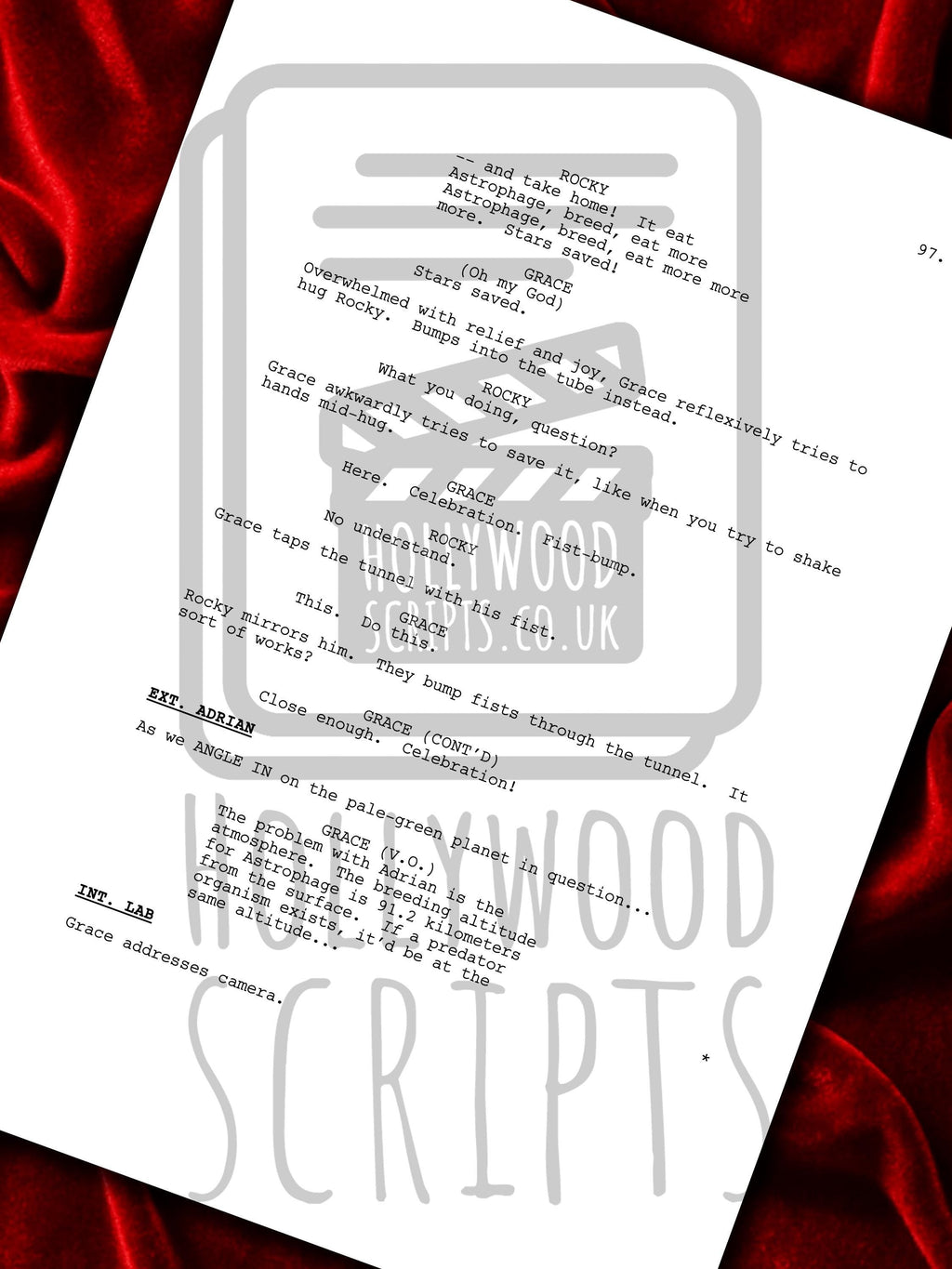Project Hail Mary Signed Movie Script, Full Screenplay Reproduction, Ryan Gosling, Andy Weir, Movie Memorabilia, Present