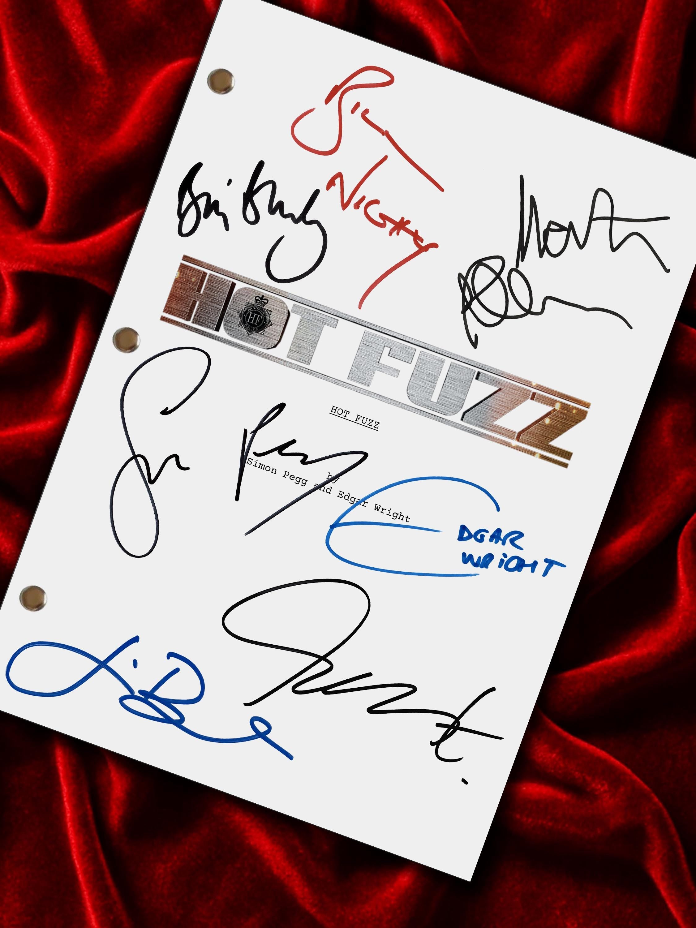 Hot Fuzz, Signed Movie Script, Full Screenplay Reproduction, Greater Good, Sandford + Cast Autographs