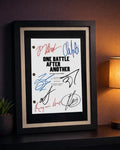 One Battle After Another, OBAA Signed Movie Script, Full Screenplay Framed Reproduction + Cast Autographs