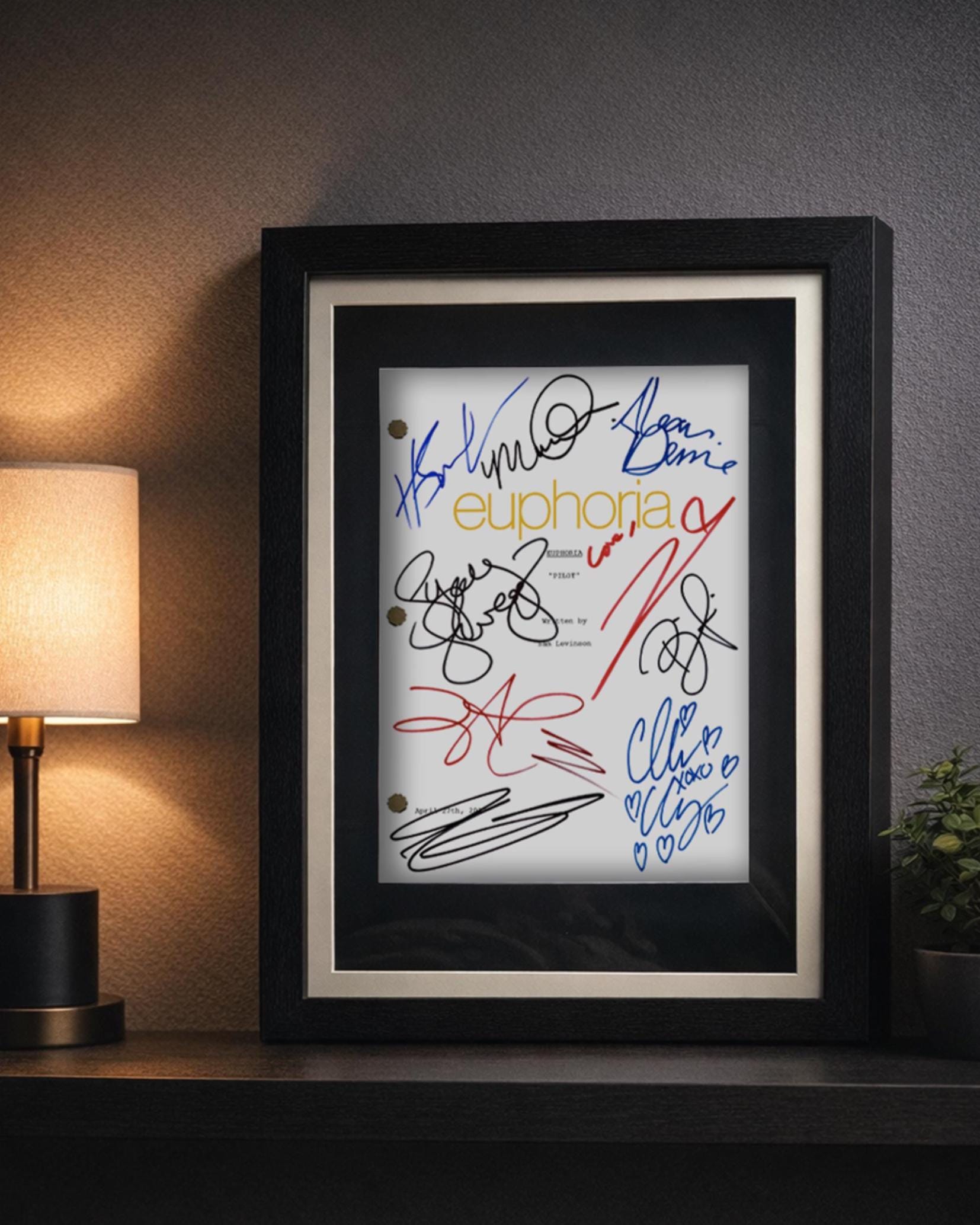 Euphoria, Signed TV Pilot Script, Full Screenplay Reproduction, Jacob Elordi, Sydney Sweeney, Zendaya, Birthday Gift, Movie Lovers Gifts, TV Script, Movie Props
