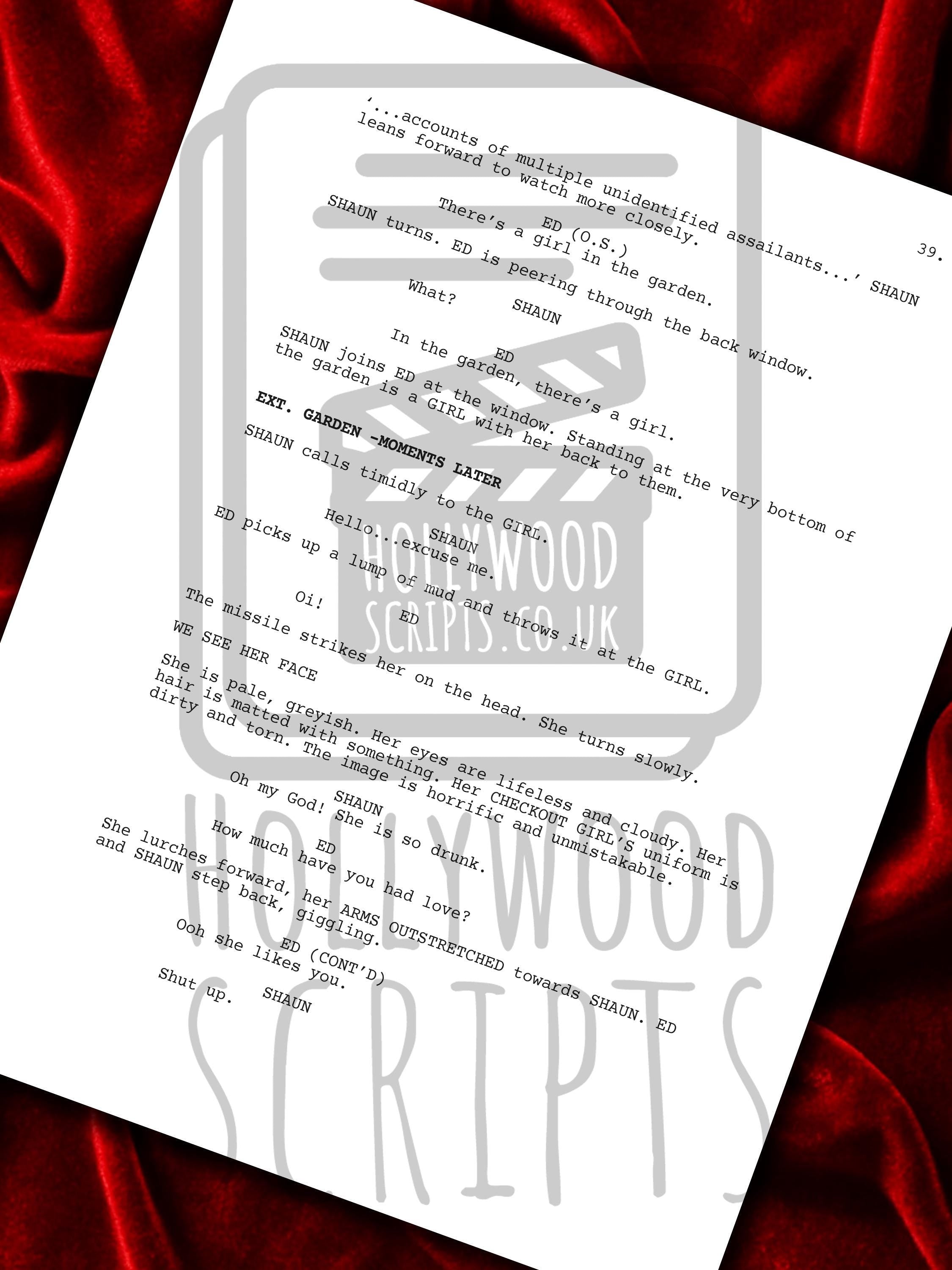Shaun of the Dead, Movie Script, Full Screenplay Reproduction + Cast Autographs, Hot Fuzz