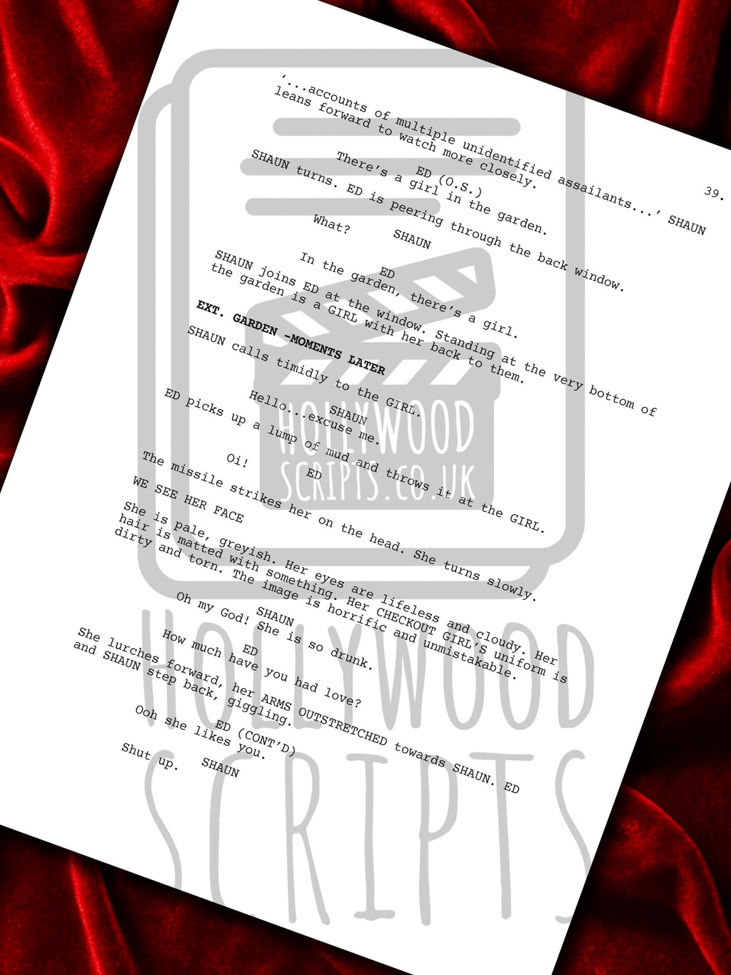 Shaun of the Dead, Movie Script, Full Screenplay Reproduction + Cast Autographs, Hot Fuzz
