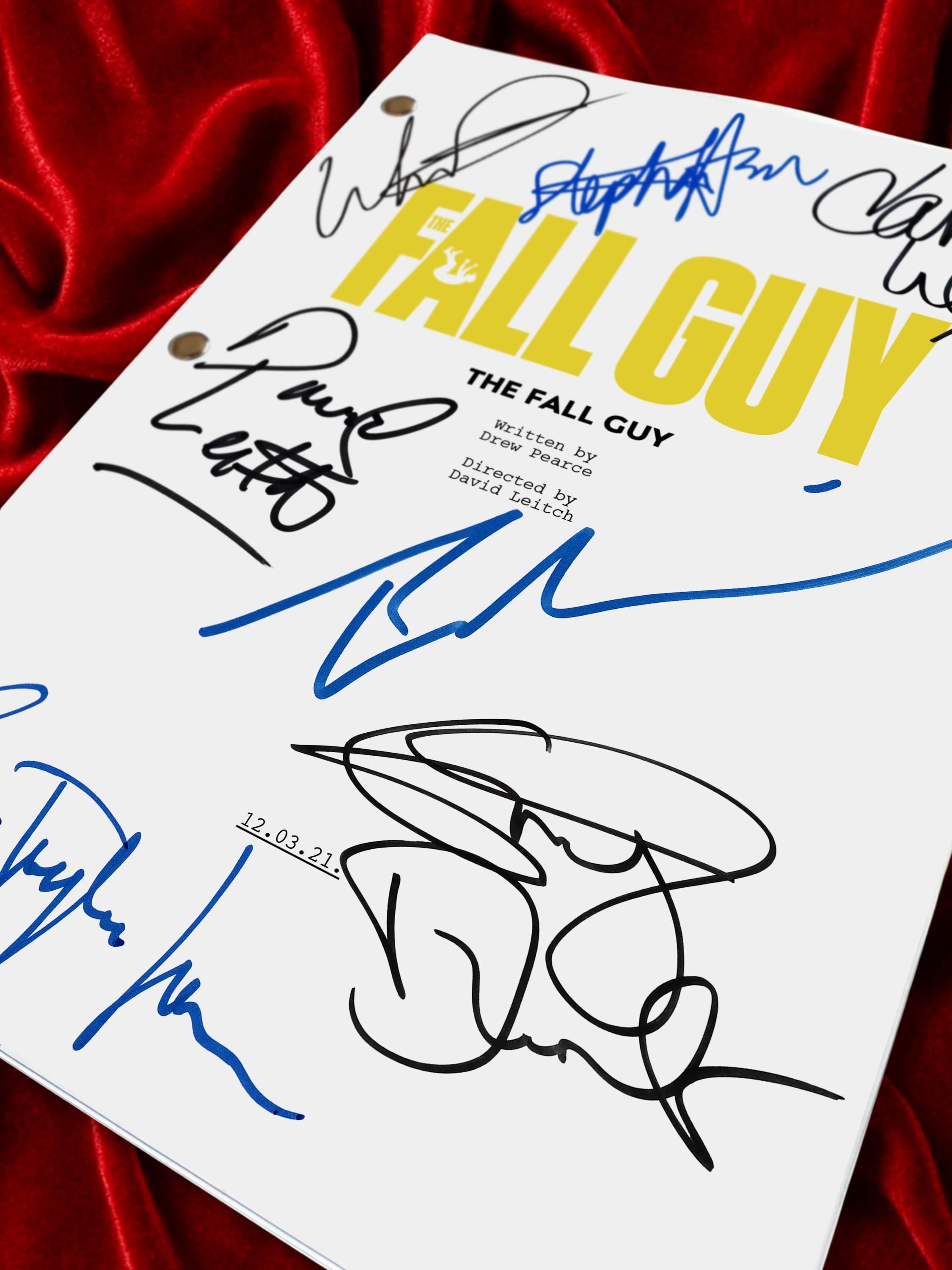 The Fall Guy Signed Movie Script Reproduction Framed Screenplay
